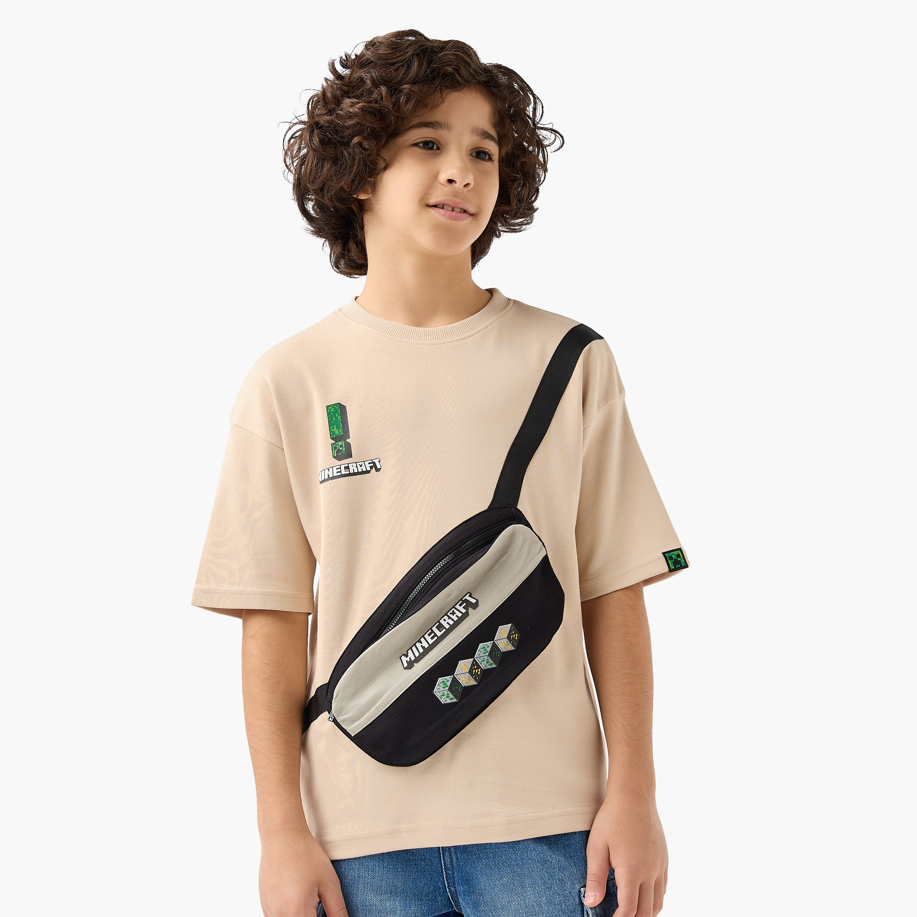 Minecraft Crew Neck Short Sleeve T-shirt with Graphic Print-boys-clothing-tshirtsandpolos-image-1