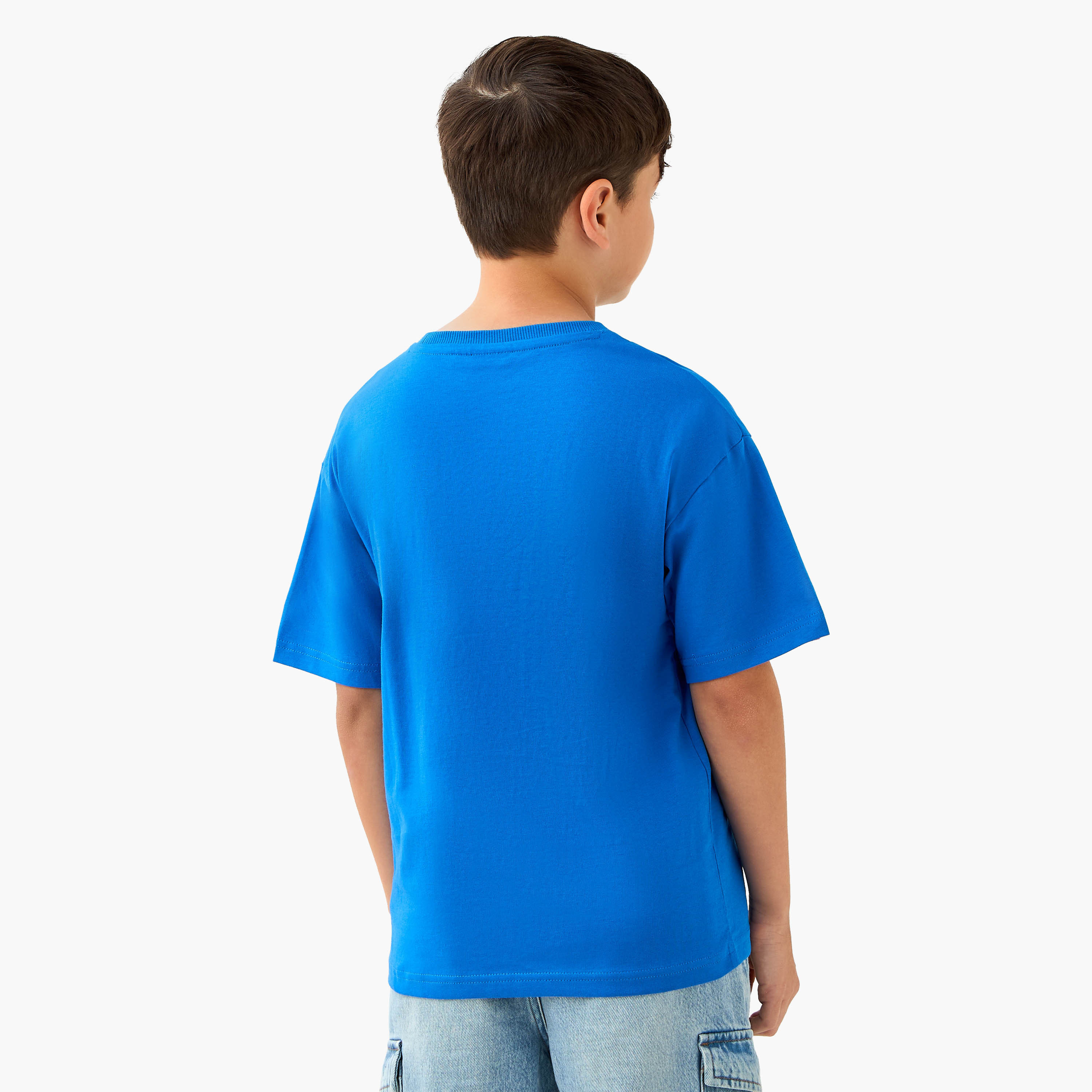 Crew Neck Short Sleeves T-shirt with Spider-Man Print-boys-clothing-tshirtsandpolos-image-3