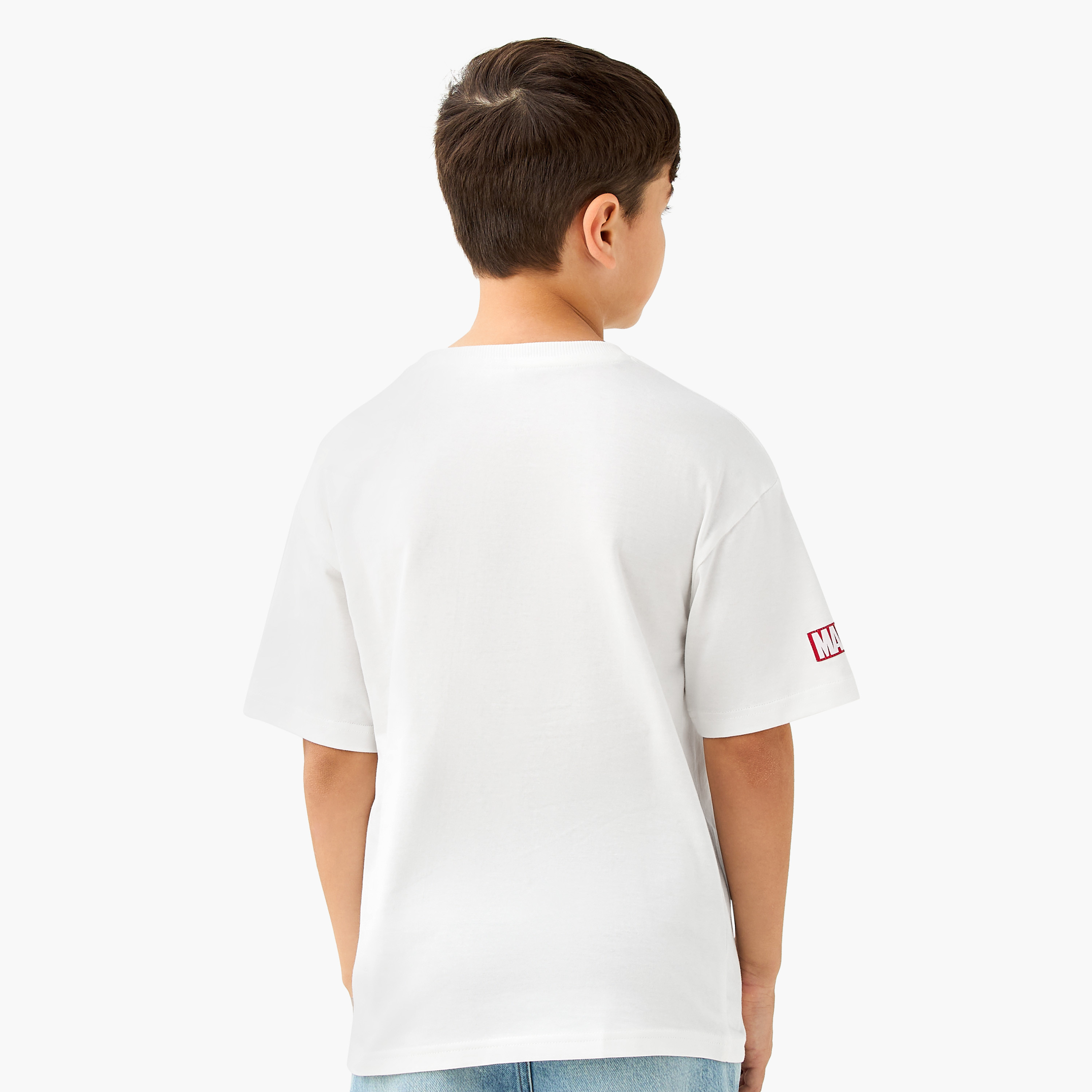 Crew Neck Short Sleeves T-shirt with Spider-Man Print-boys-clothing-tshirtsandpolos-image-3