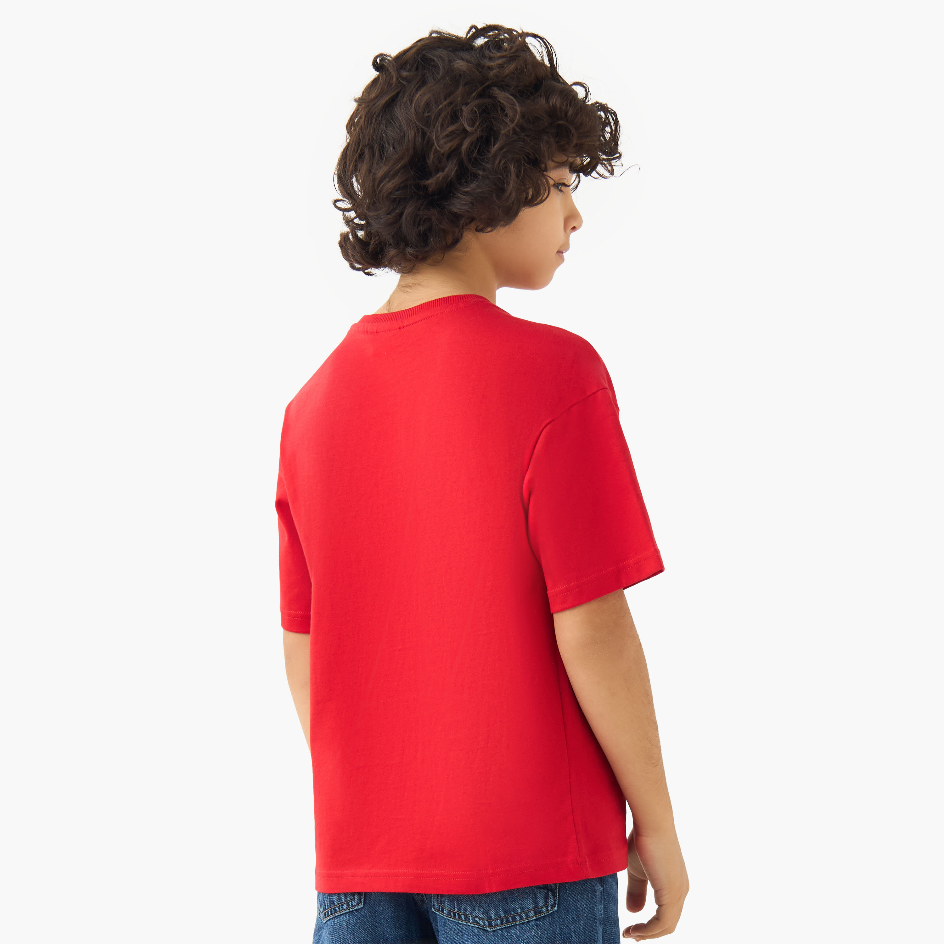 تيشيرت بياقة ضيقة وأكمام قصيرة وطبعات سبايدر مان-boys-clothing-tshirtsandpolos-image-3