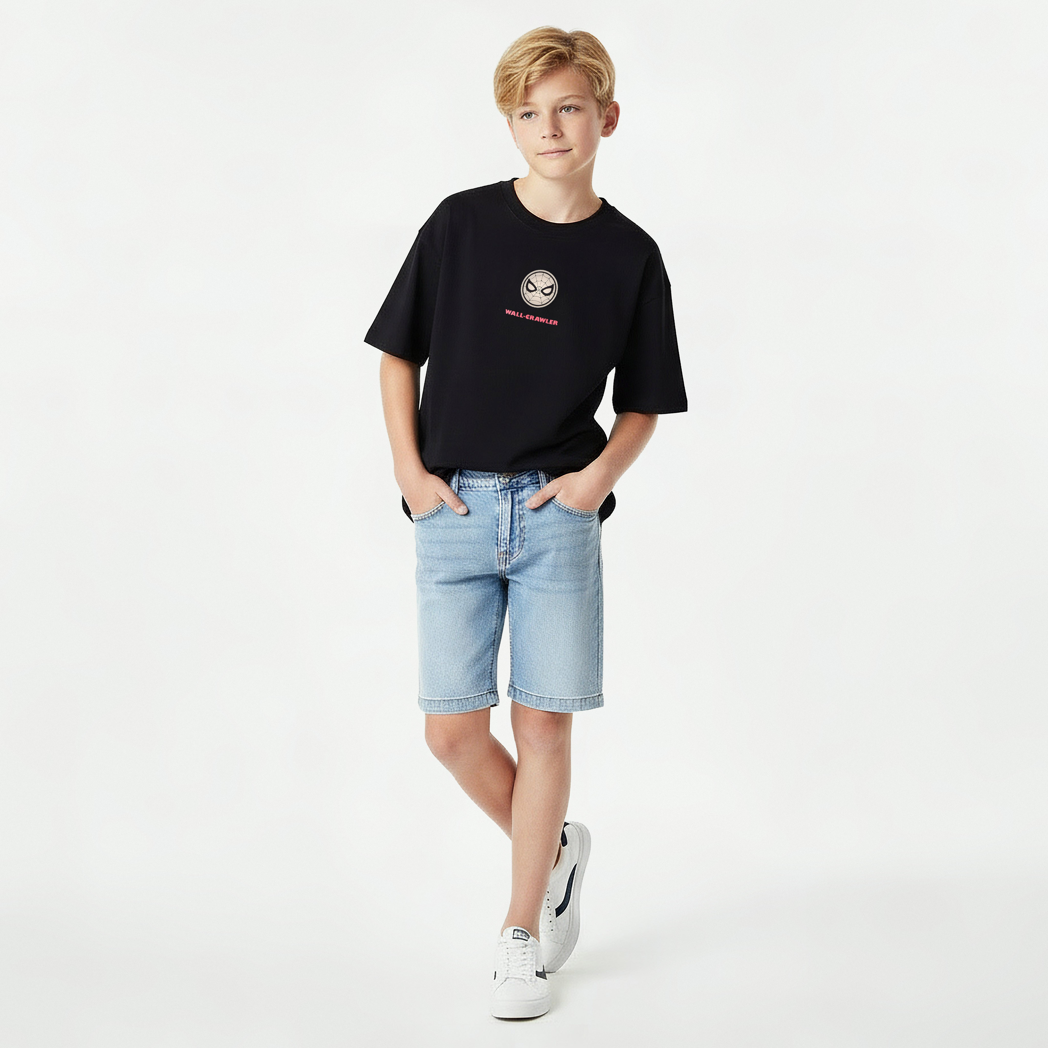 Crew Neck Short Sleeves T-shirt with Spider-Man Print-boys-clothing-tshirtsandpolos-image-5