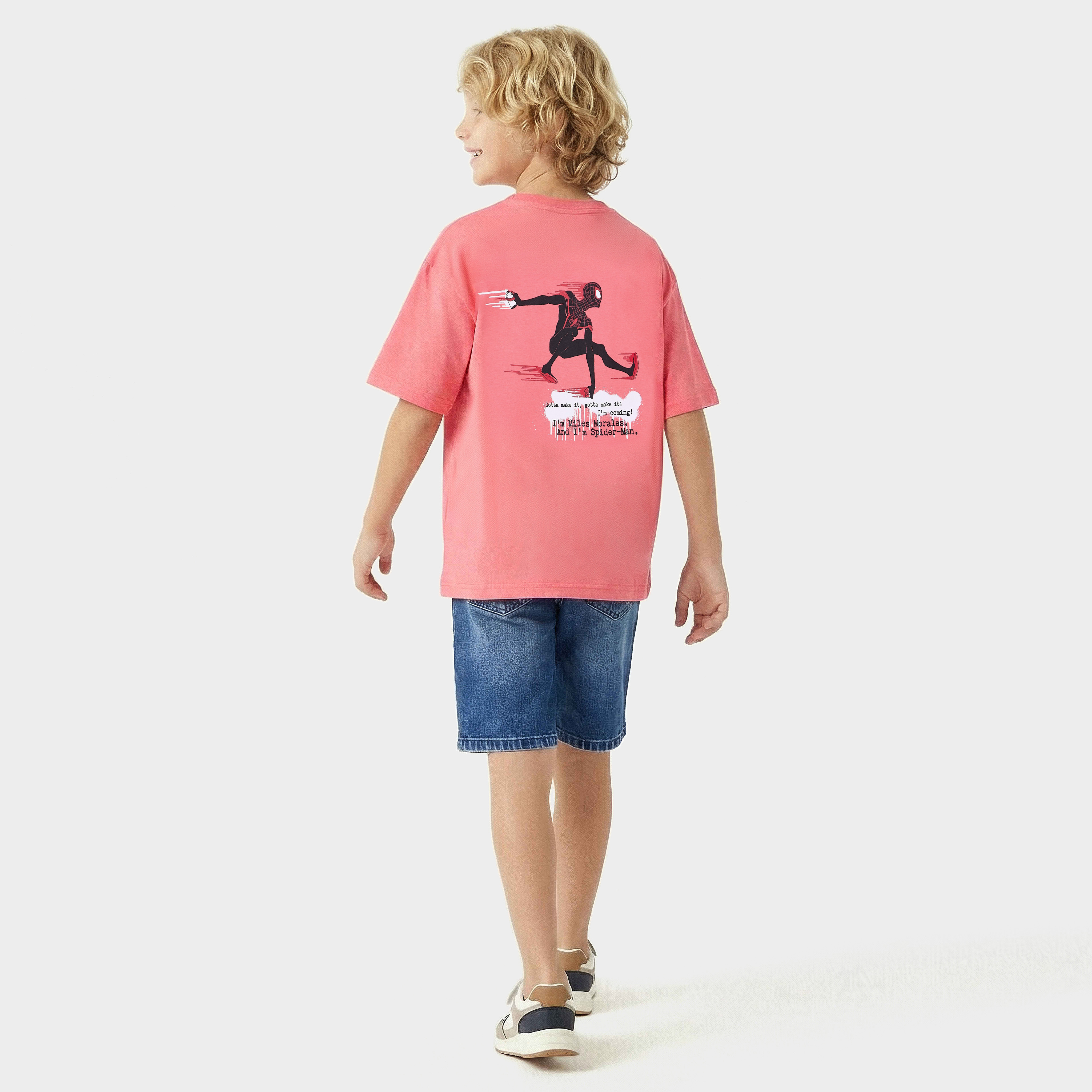 Crew Neck Short Sleeves T-shirt with Spider-Man Print-boys-clothing-tshirtsandpolos-image-3