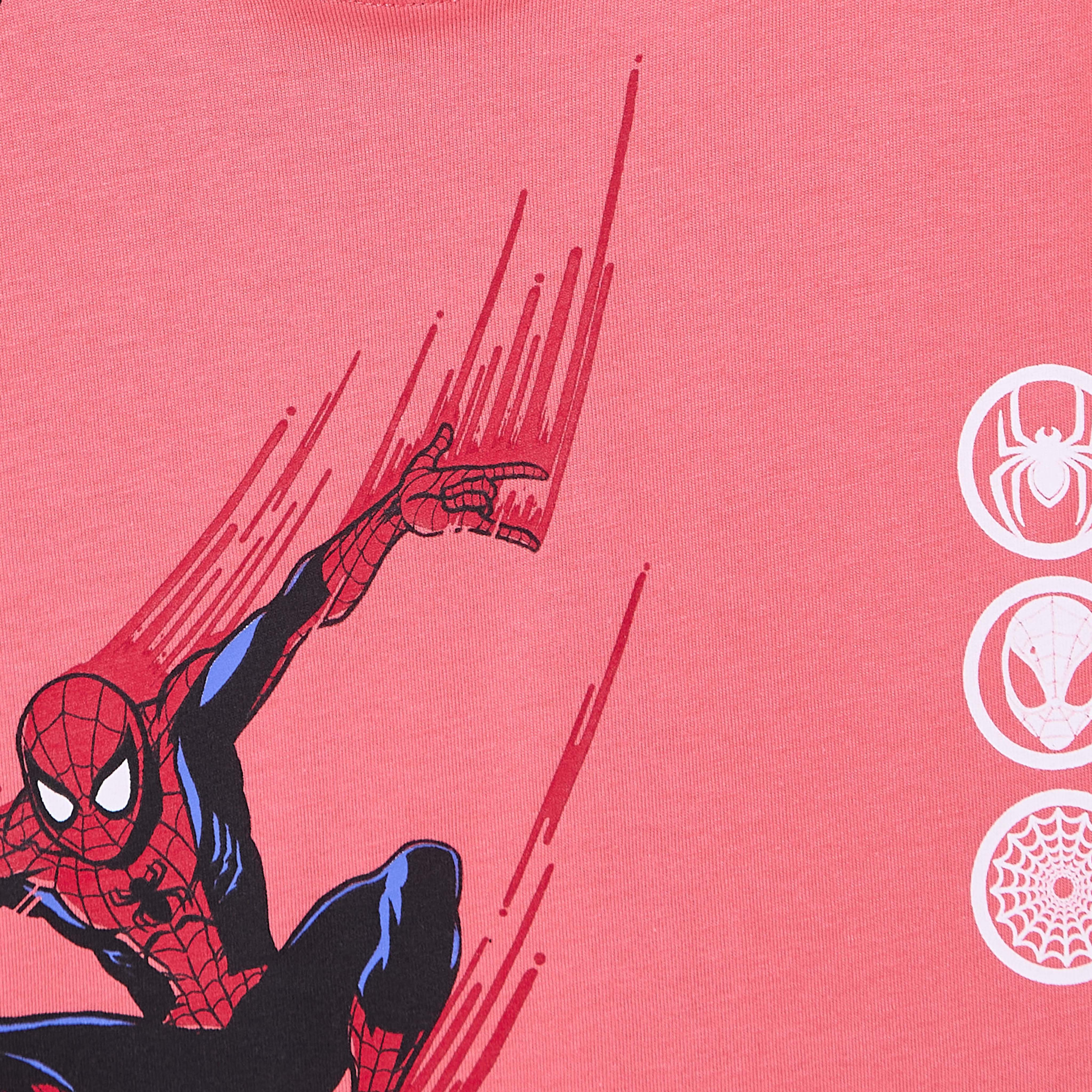Crew Neck Short Sleeves T-shirt with Spider-Man Print-boys-clothing-tshirtsandpolos-image-4