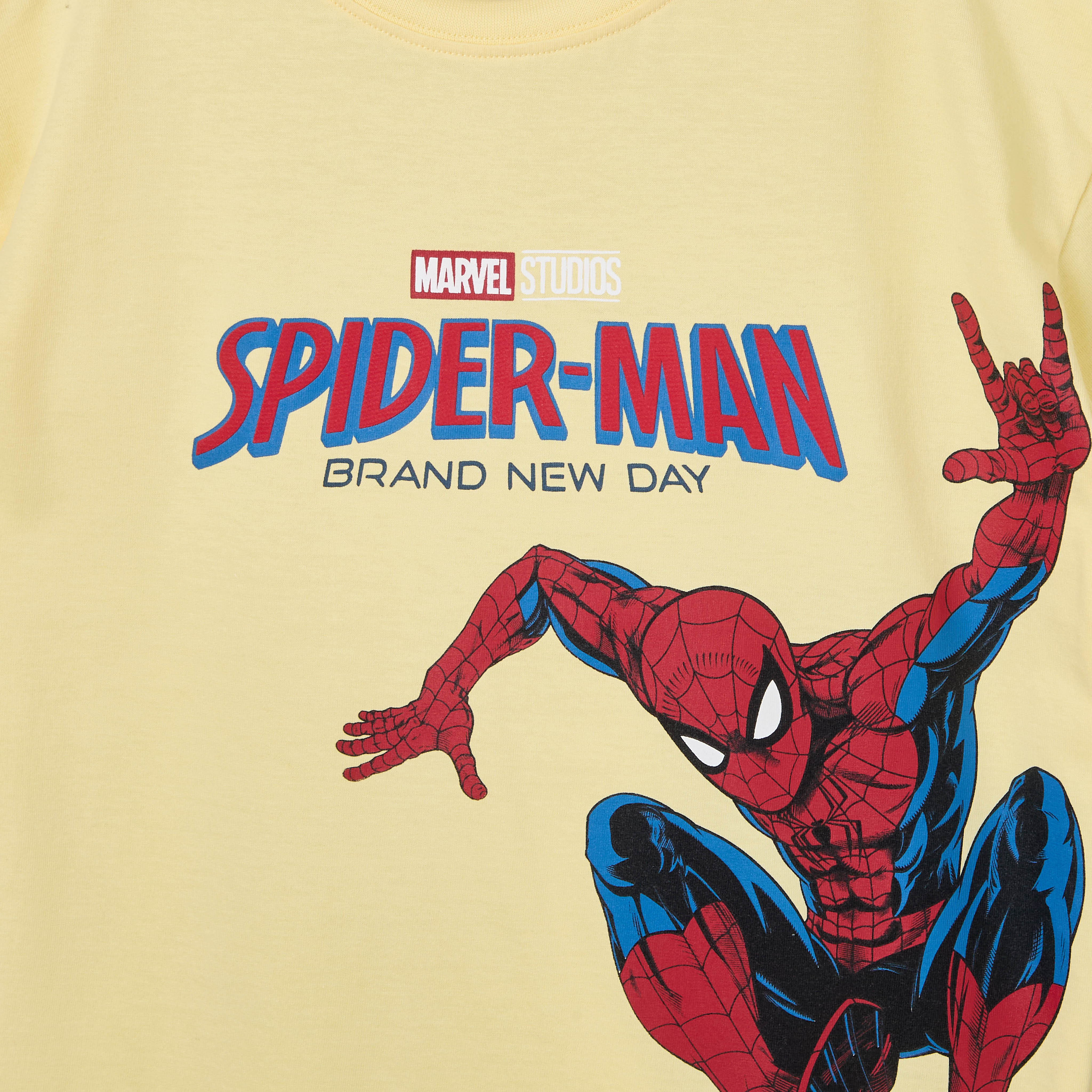 Crew Neck Short Sleeve T-shirt with Spider-Man Print-boys-clothing-tshirtsandpolos-image-4