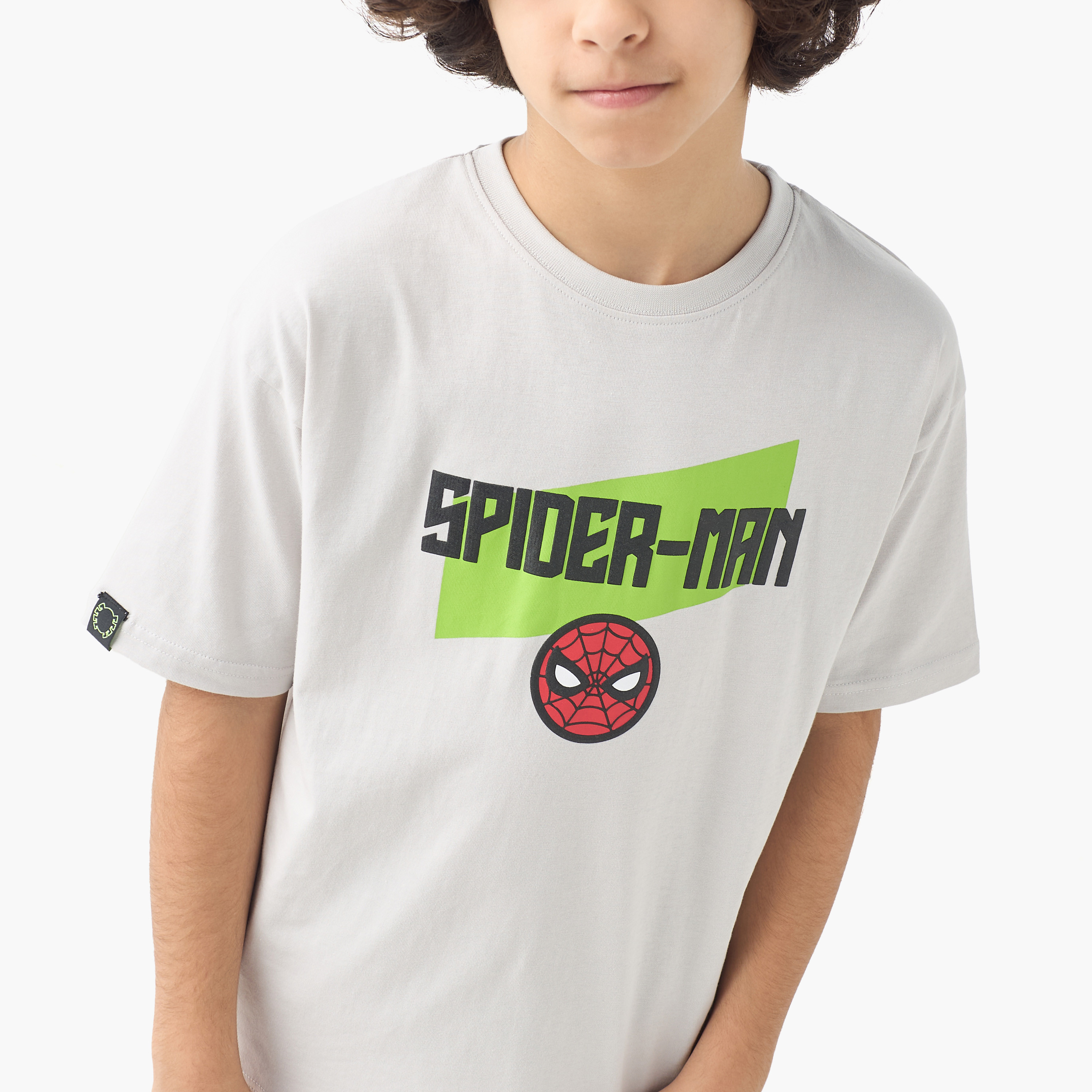 Crew Neck Short Sleeves T-shirt and Shorts Set with Spider-Man Print-boys-clothing-setsandcoords-image-5