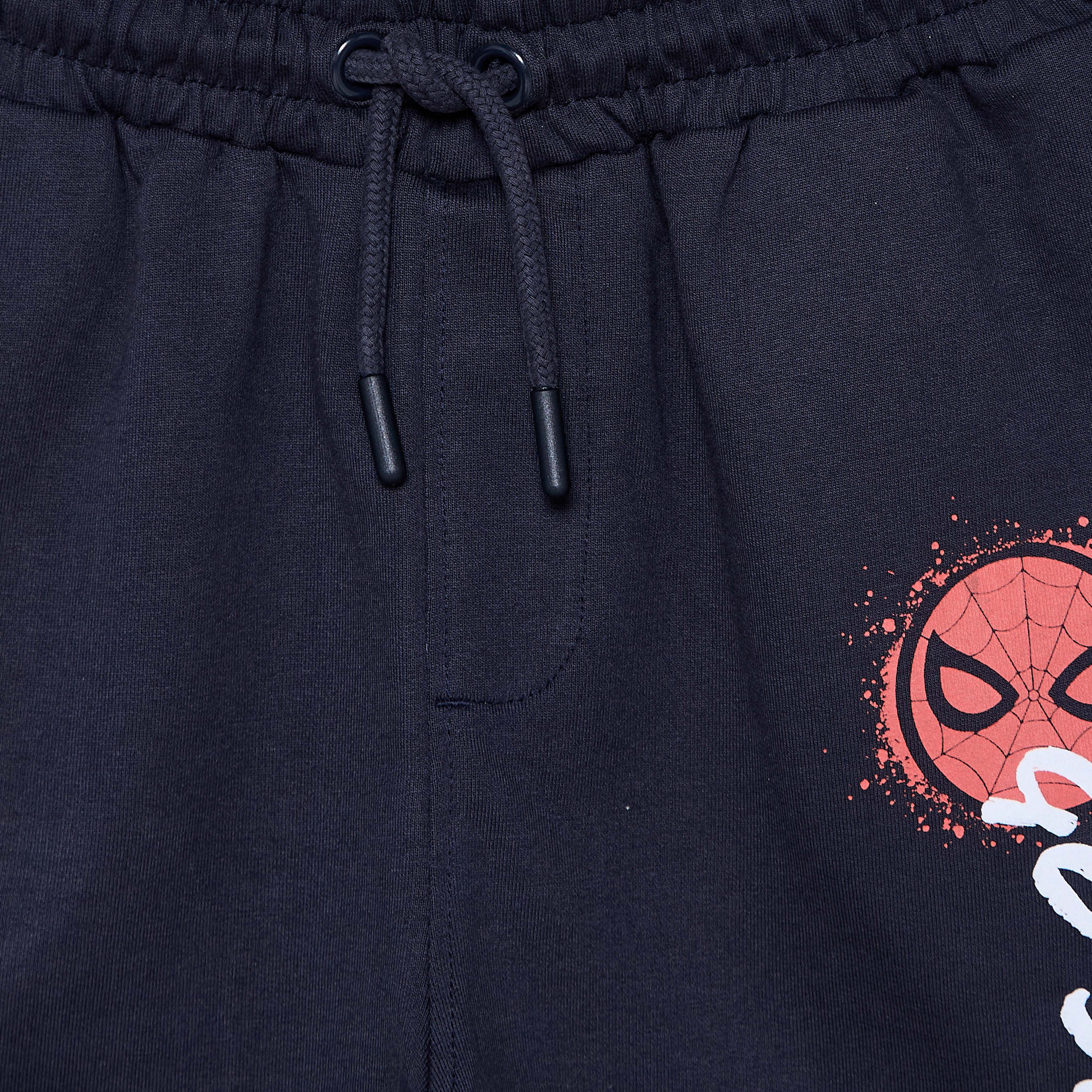 Crew Neck Short Sleeves T-shirt and Shorts Set with Spider-Man Print-boys-clothing-setsandcoords-image-6