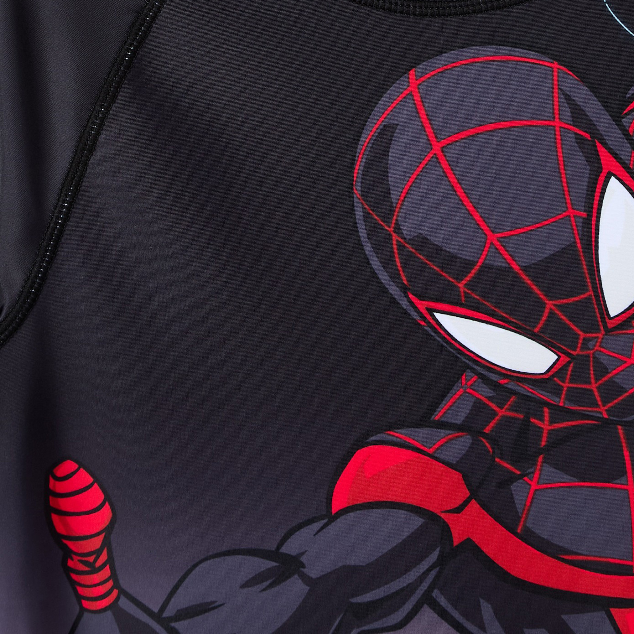 Round Neck Short Sleeve Rash Guard and Swim Shorts Set with Spider-Man Print-boys-clothing-swimwear-image-5