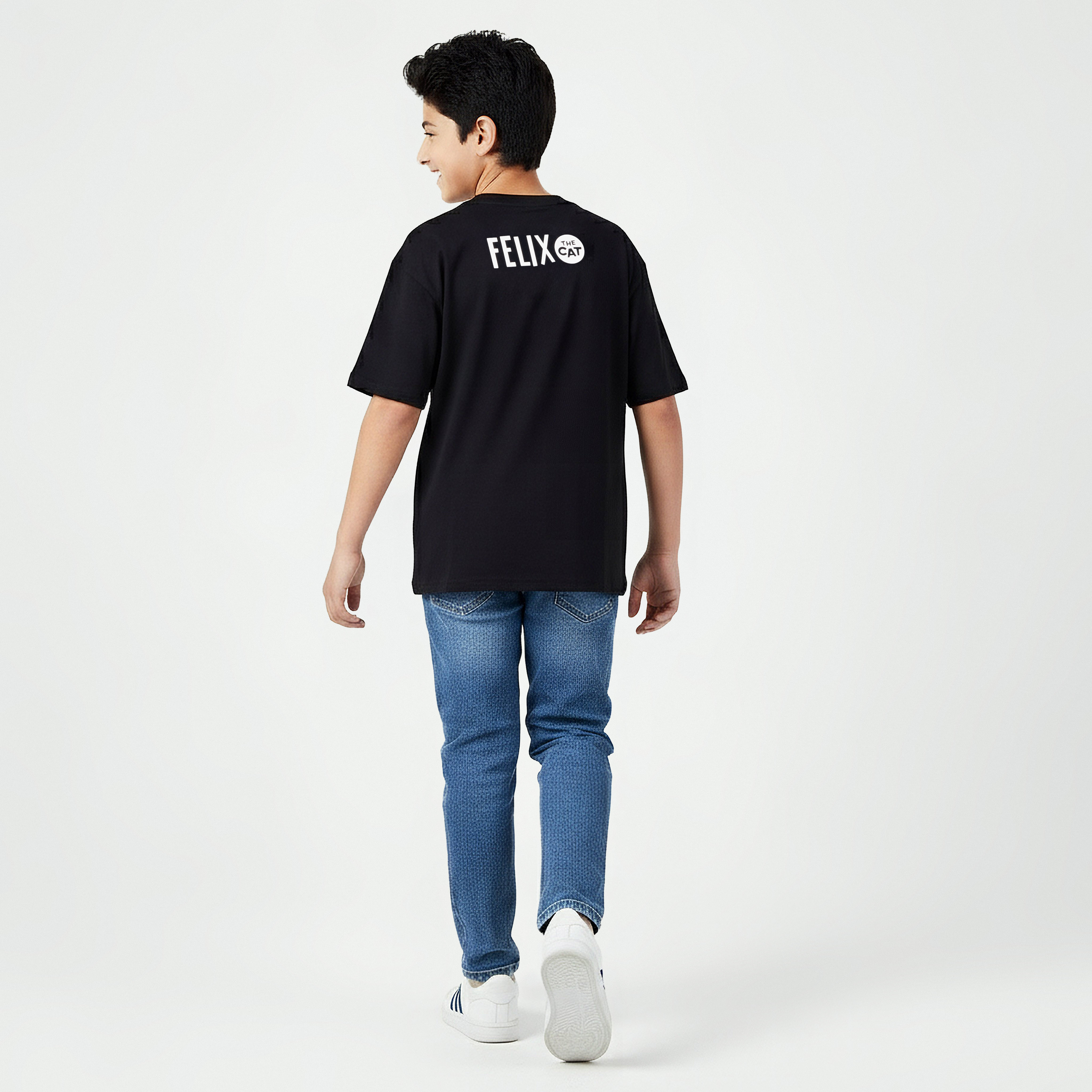 Crew Neck Short Sleeves T-shirt with Felix the Cat Print-boys-clothing-tshirtsandpolos-image-3