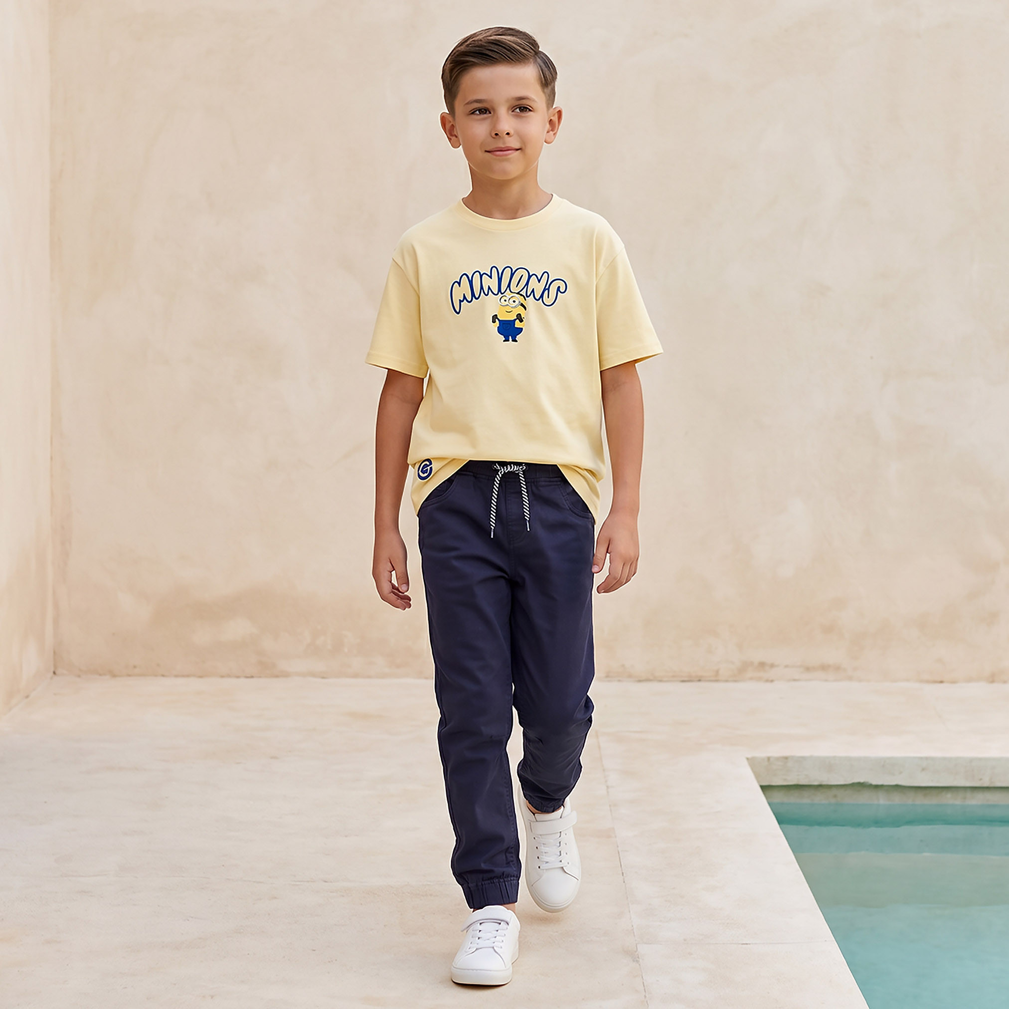 Crew Neck Short Sleeves T-shirt with Minions Print-boys-clothing-tshirtsandpolos-image-2