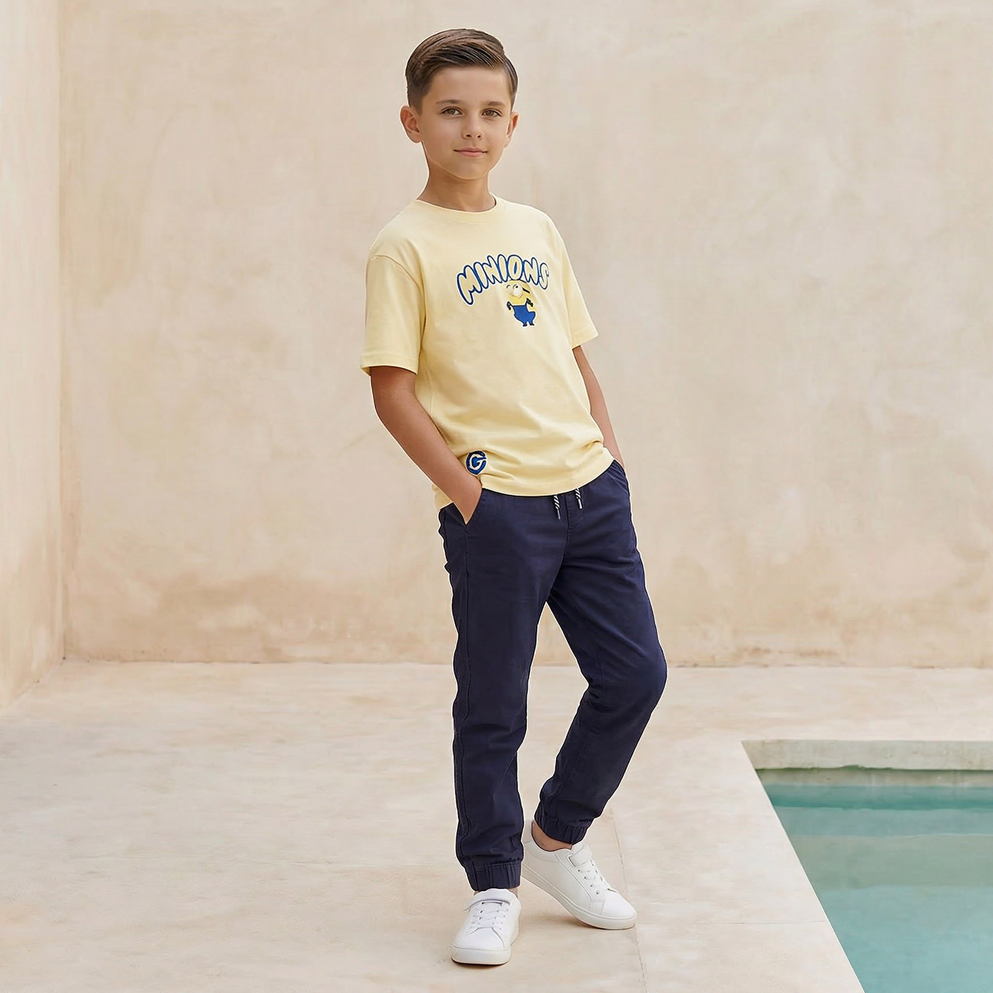 Crew Neck Short Sleeves T-shirt with Minions Print-boys-clothing-tshirtsandpolos-image-5