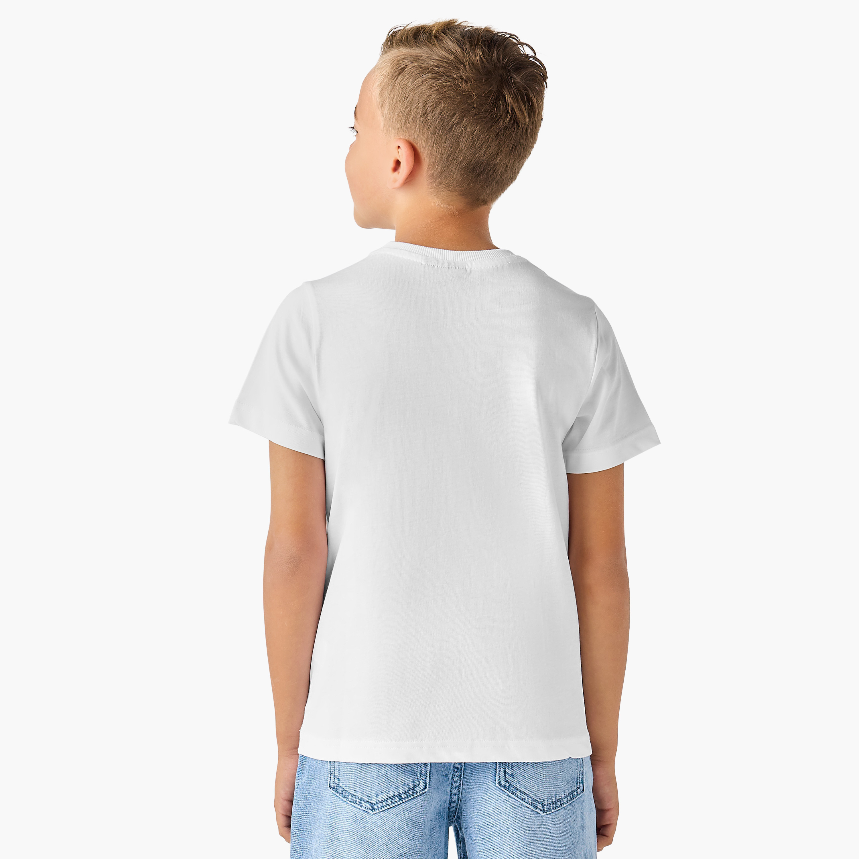 Crew Neck Short Sleeves T-shirt with Sonic Print-boys-clothing-tshirtsandpolos-image-3