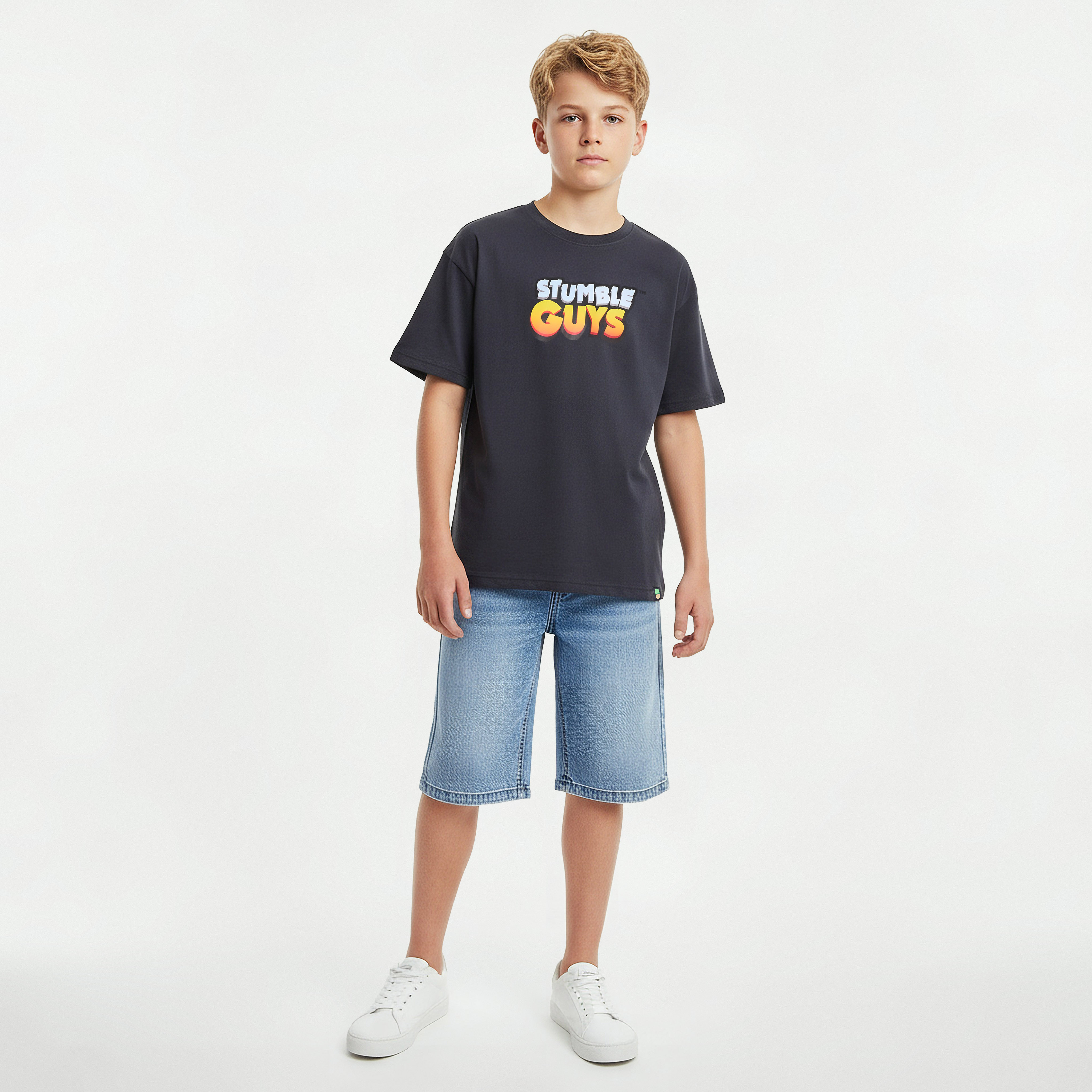 Stumble Guys Crew Neck Short Sleeves T-shirt with Graphic Print-boys-clothing-tshirtsandpolos-image-2