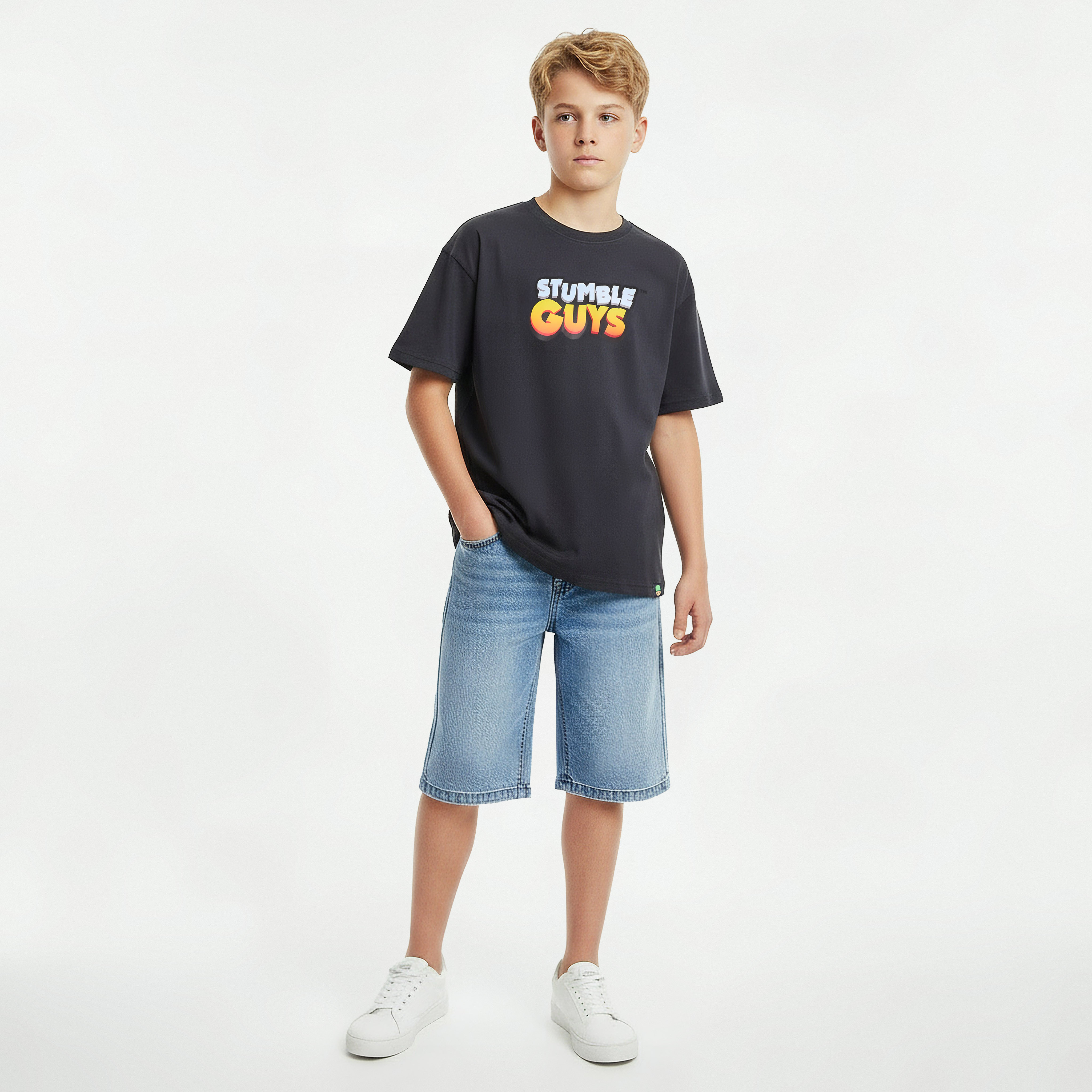 Stumble Guys Crew Neck Short Sleeves T-shirt with Graphic Print-boys-clothing-tshirtsandpolos-image-4