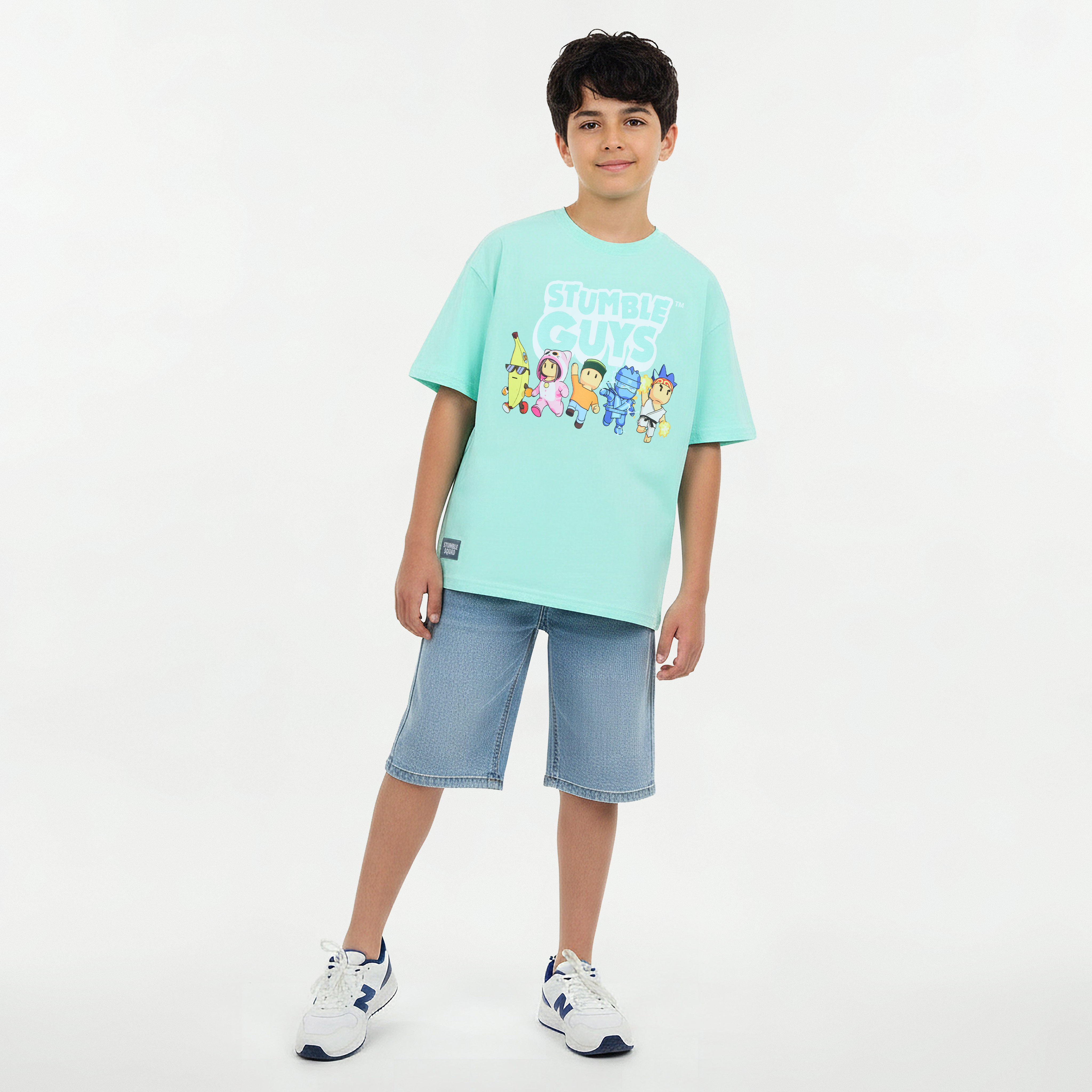 Disney Crew Neck Short Sleeve T-shirt with Stumble Guys Print-boys-clothing-tshirtsandpolos-image-2