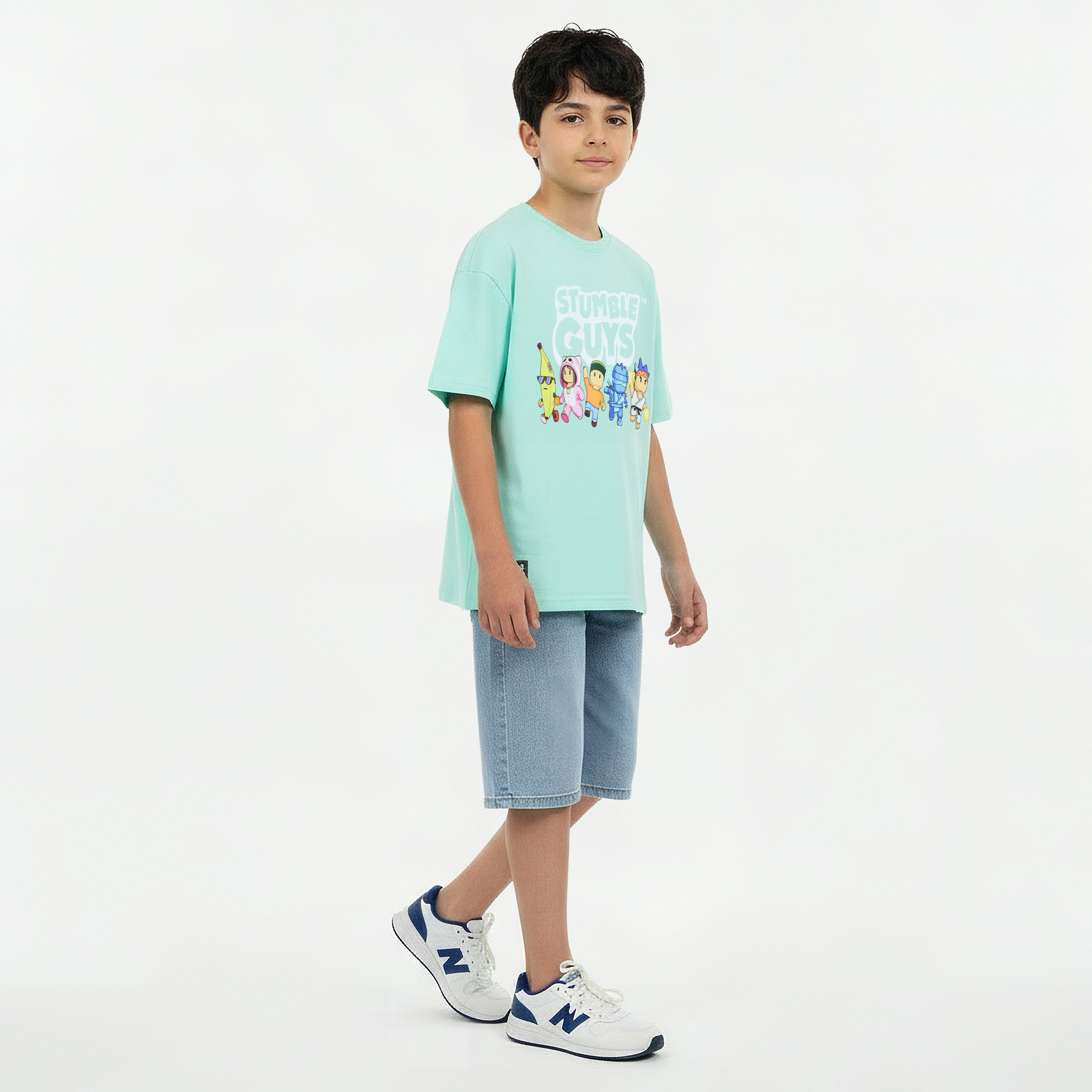 Disney Crew Neck Short Sleeve T-shirt with Stumble Guys Print-boys-clothing-tshirtsandpolos-image-5