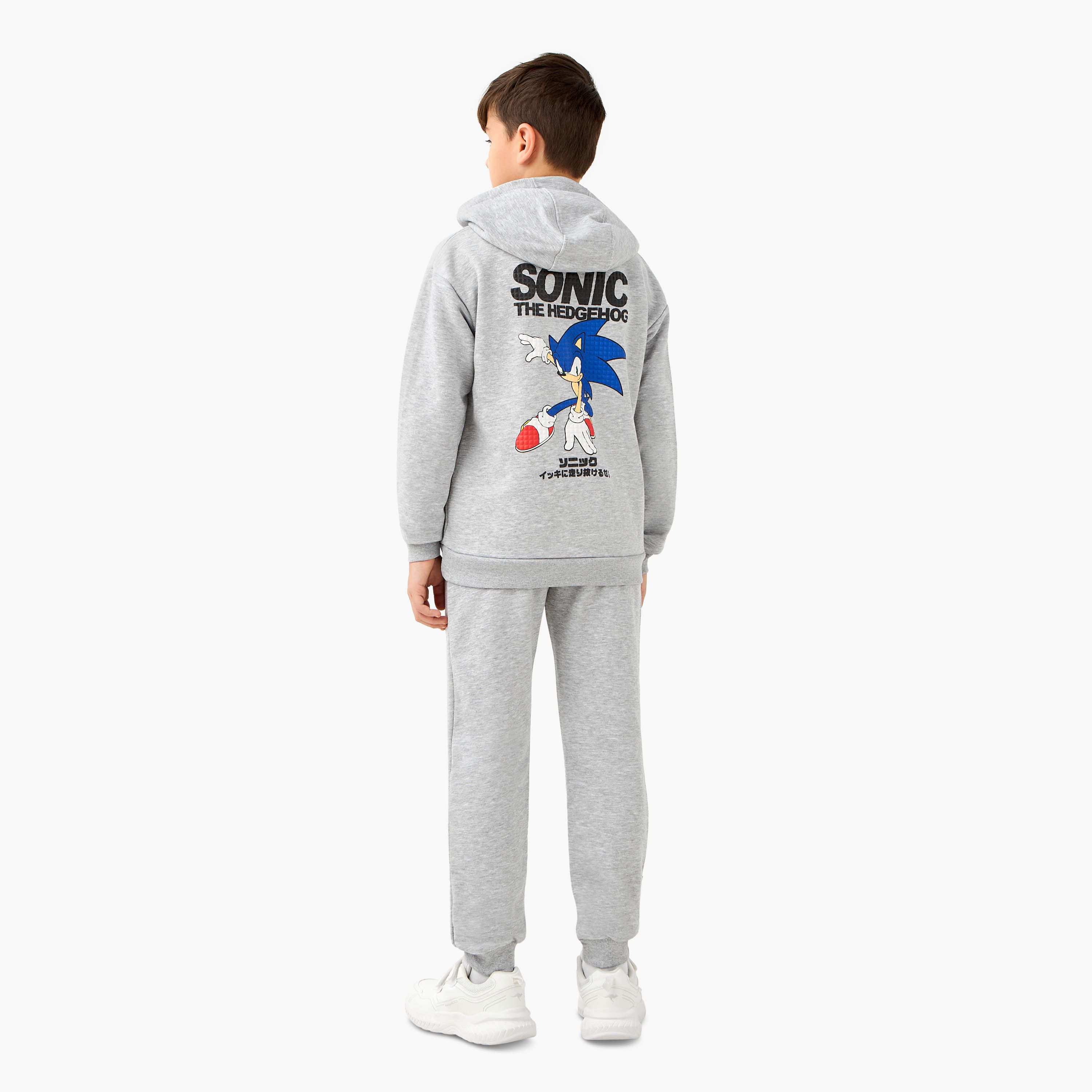 Hooded Neck Long Sleeve Sweatshirt and Joggers Set with Pockets-boys-clothing-setsandcoords-image-4