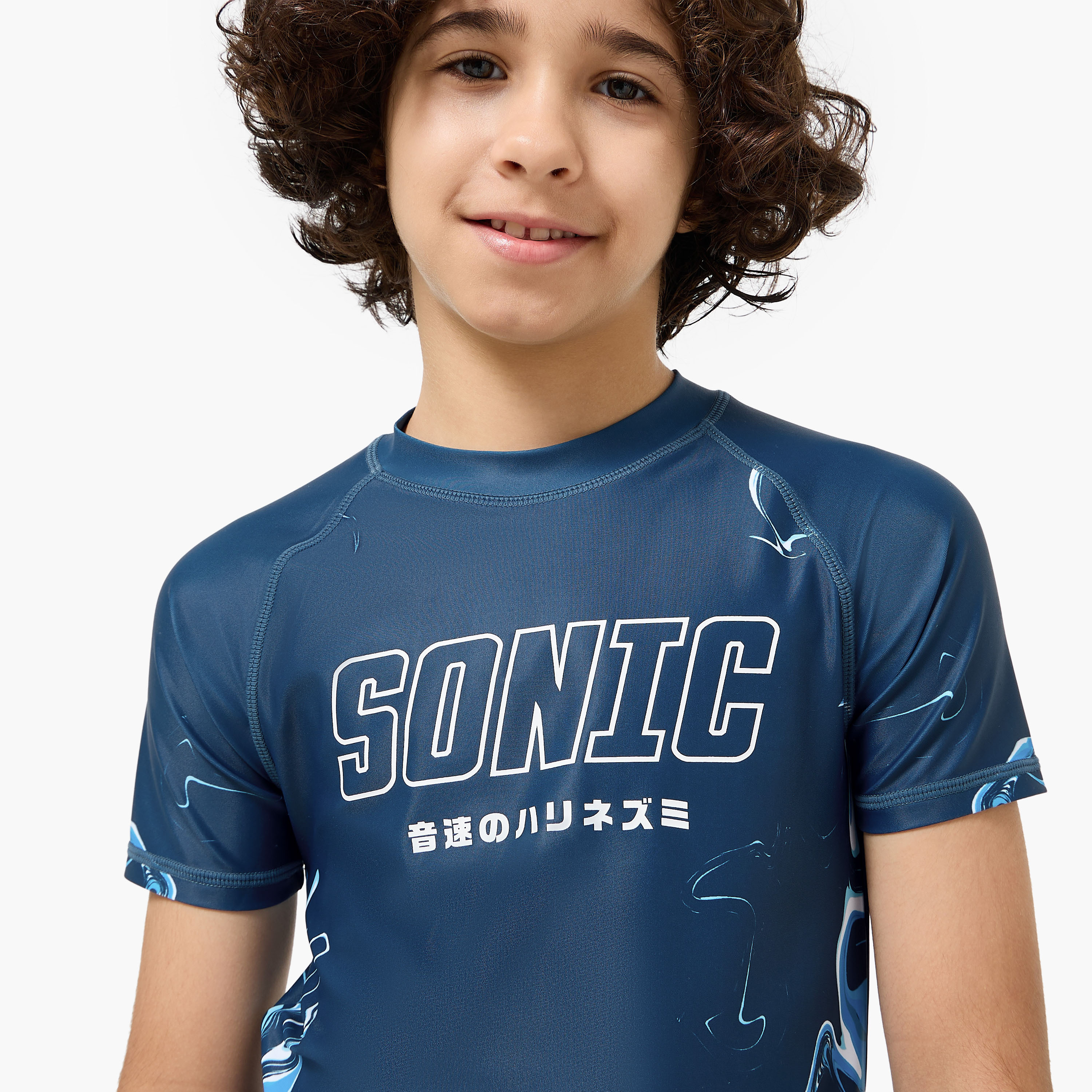 Boys Sonic the Hedgehog Print Rash Guard Set-boys-clothing-swimwear-image-5