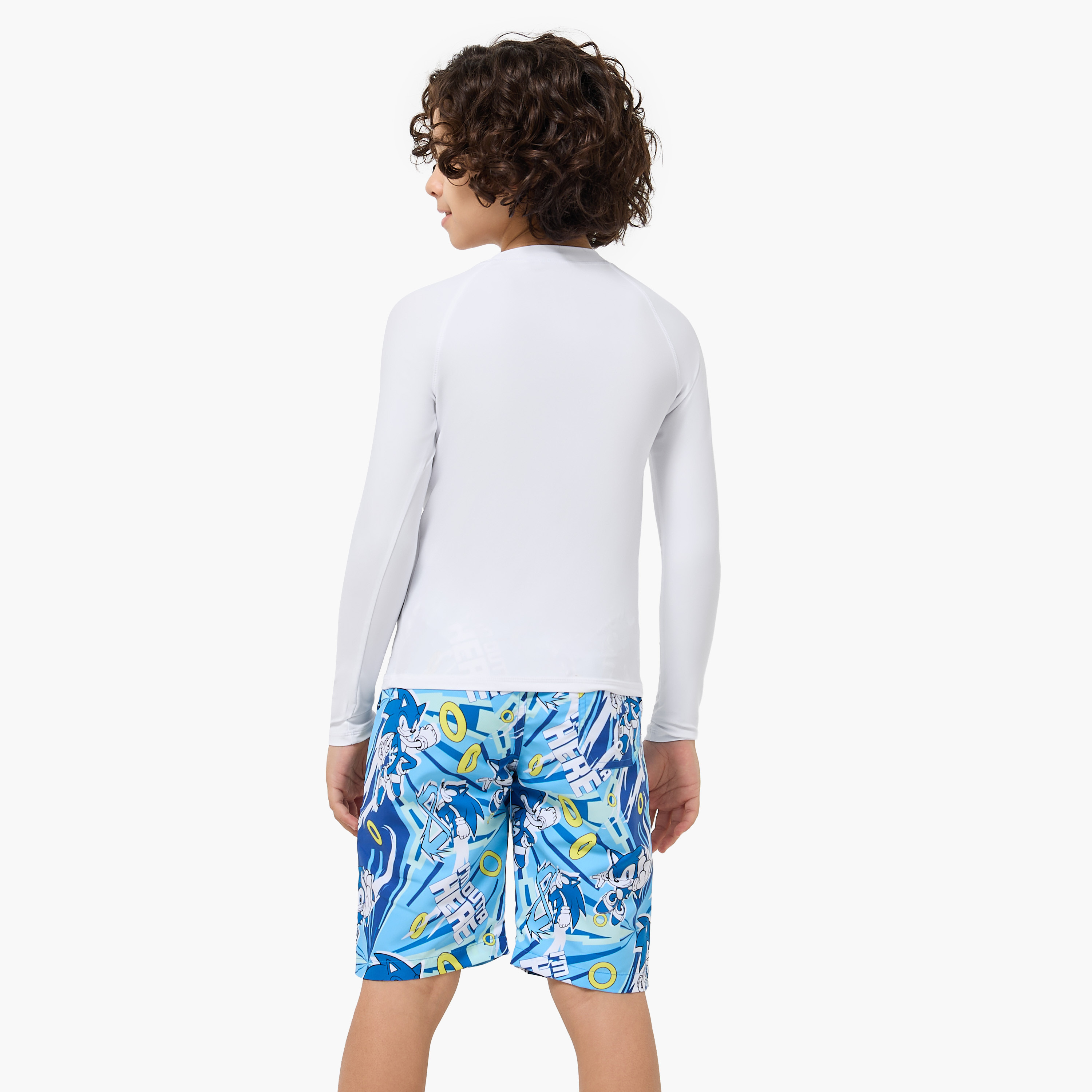 Boys Sonic the Hedgehog Print Swimwear Set-boys-clothing-swimwear-image-4