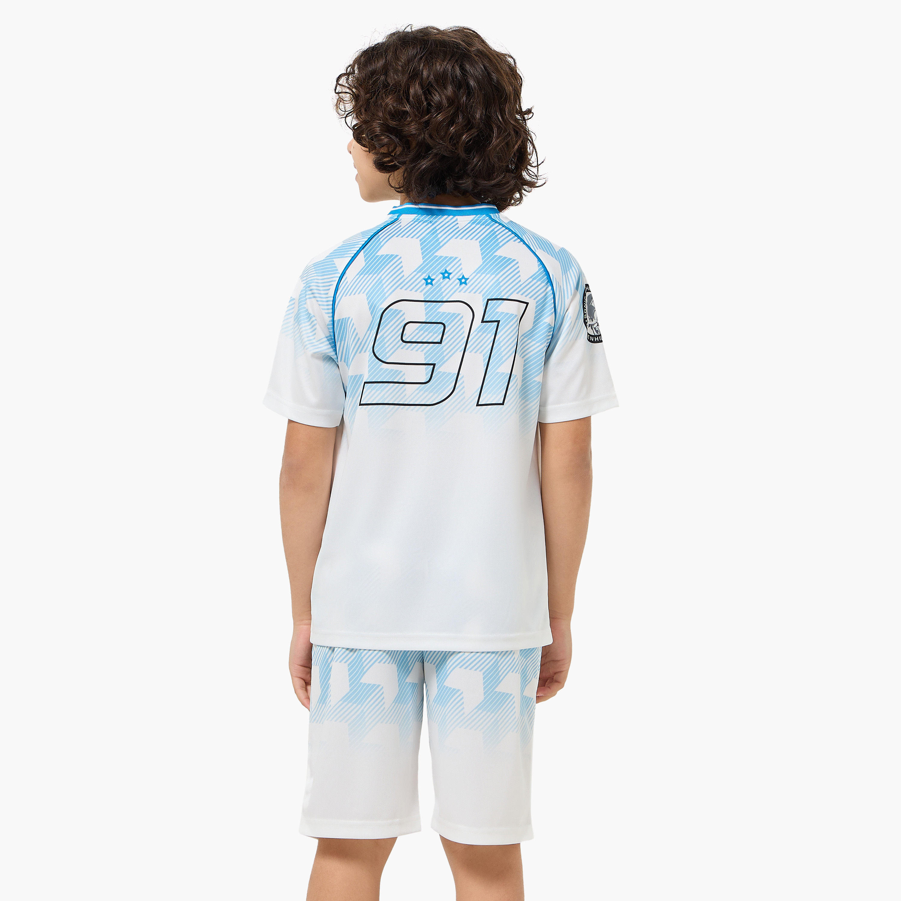 V-neck Short Sleeves T-shirt and Shorts Set with Sonic Print-boys-clothing-setsandcoords-image-4
