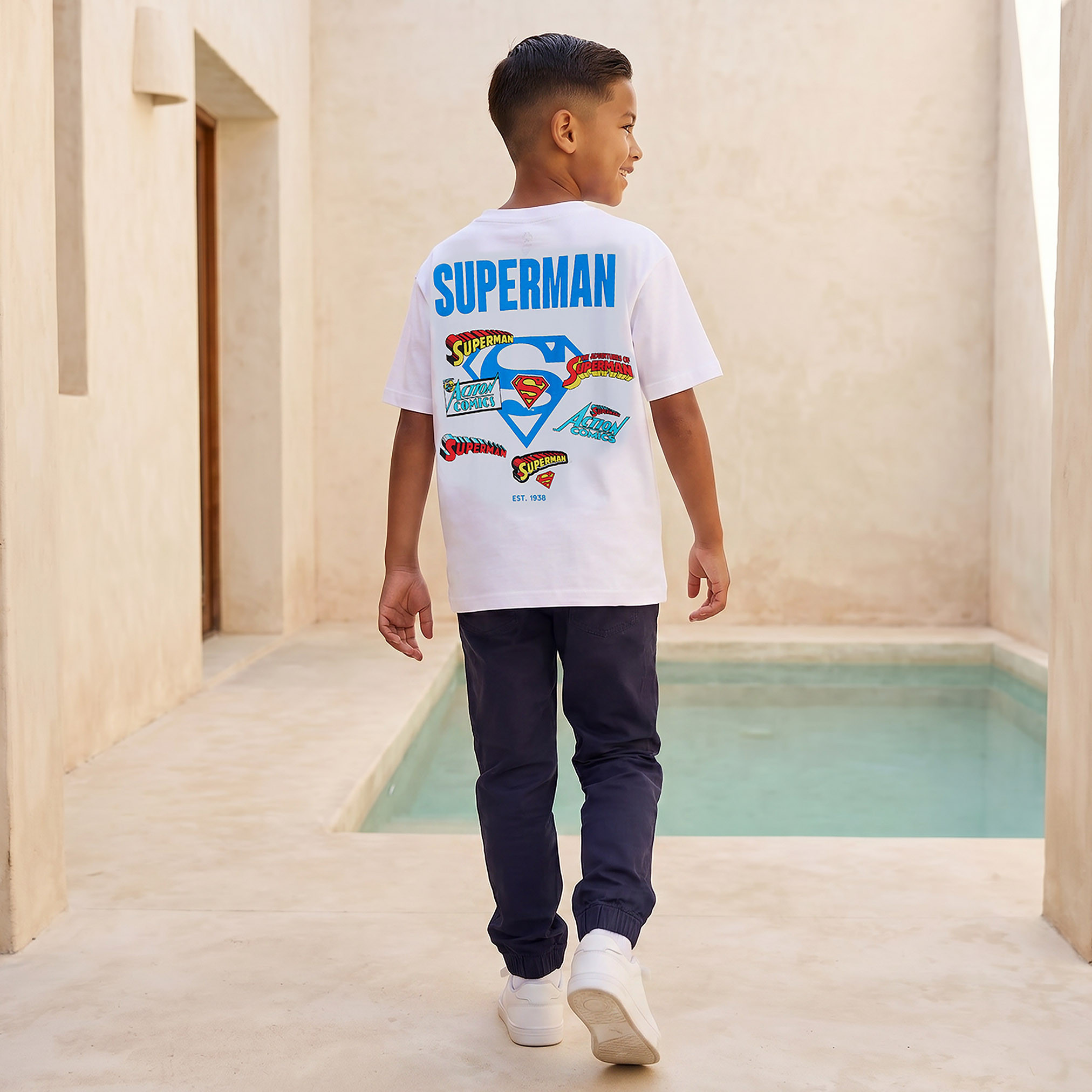 Crew Neck Short Sleeves T-shirt with Superman Print-boys-clothing-tshirtsandpolos-image-3
