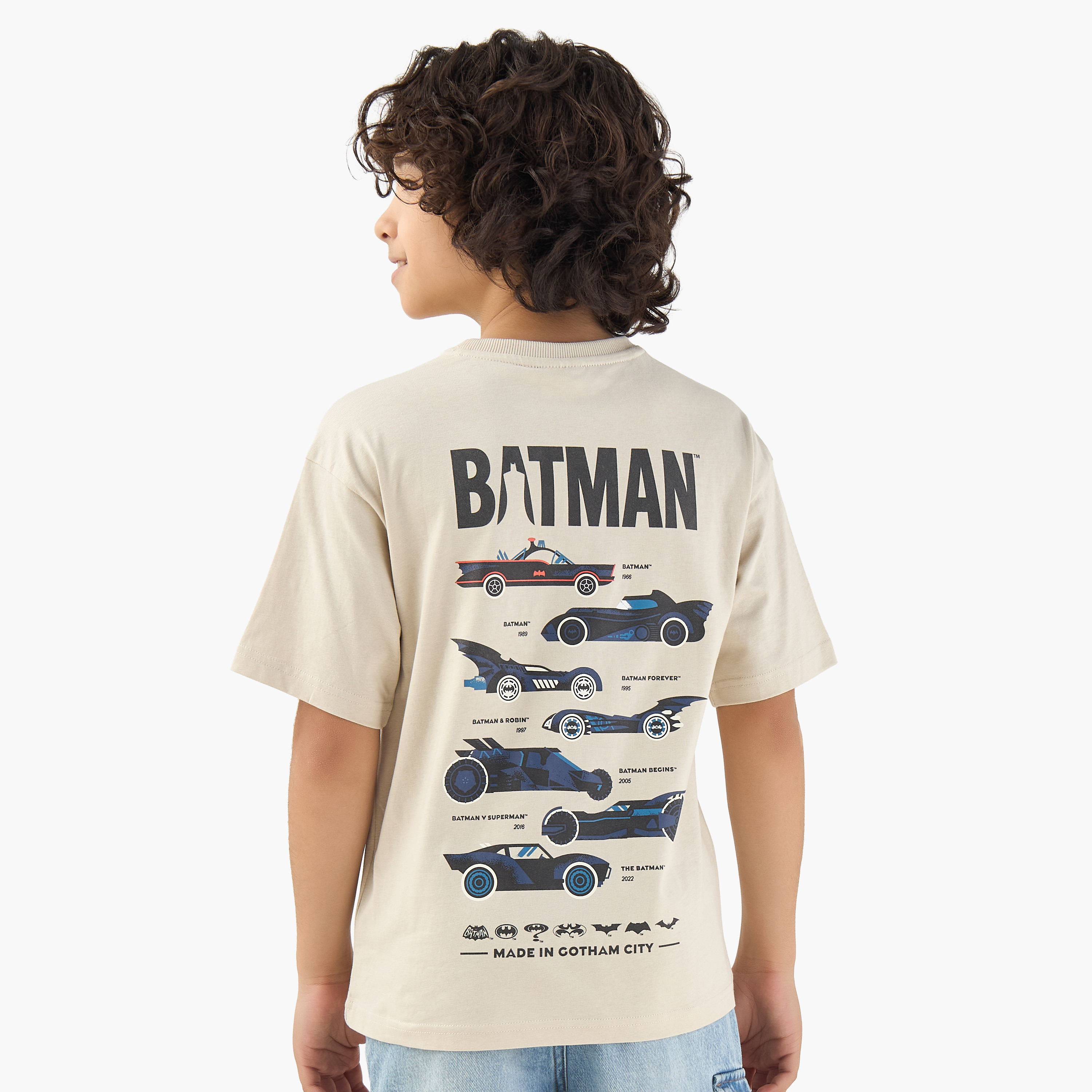 Crew Neck Short Sleeves T-shirt with Batman Print-boys-clothing-tshirtsandpolos-image-1