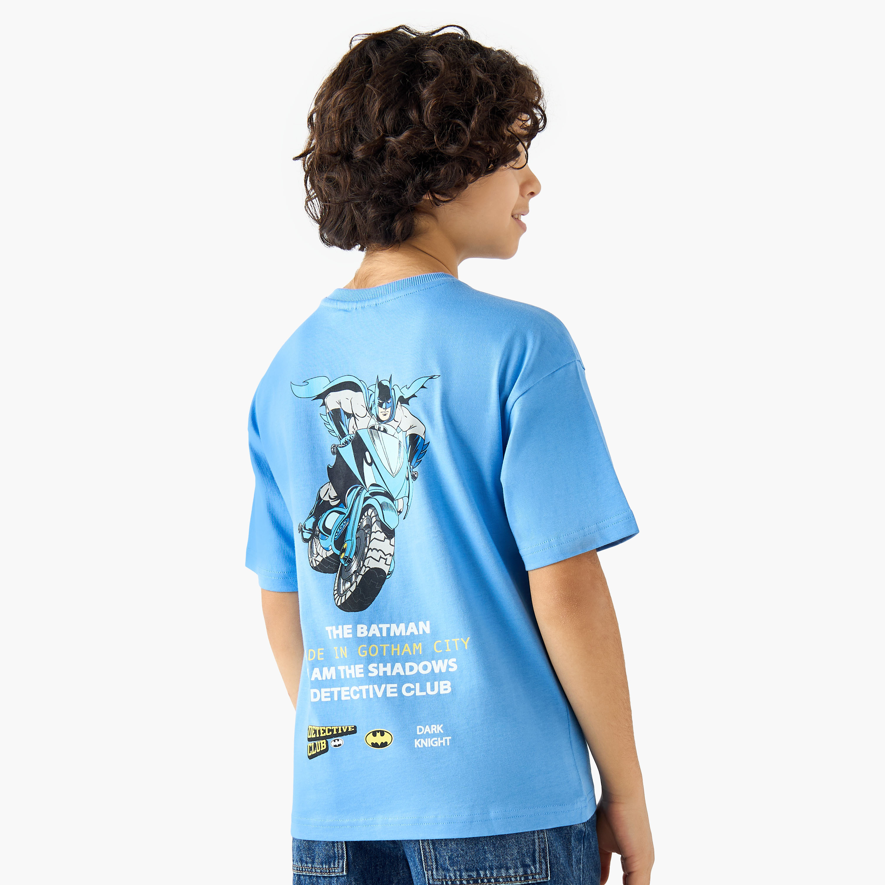 تيشيرت بياقة ضيقة وأكمام قصيرة وطبعات باتمان-boys-clothing-tshirtsandpolos-image-3