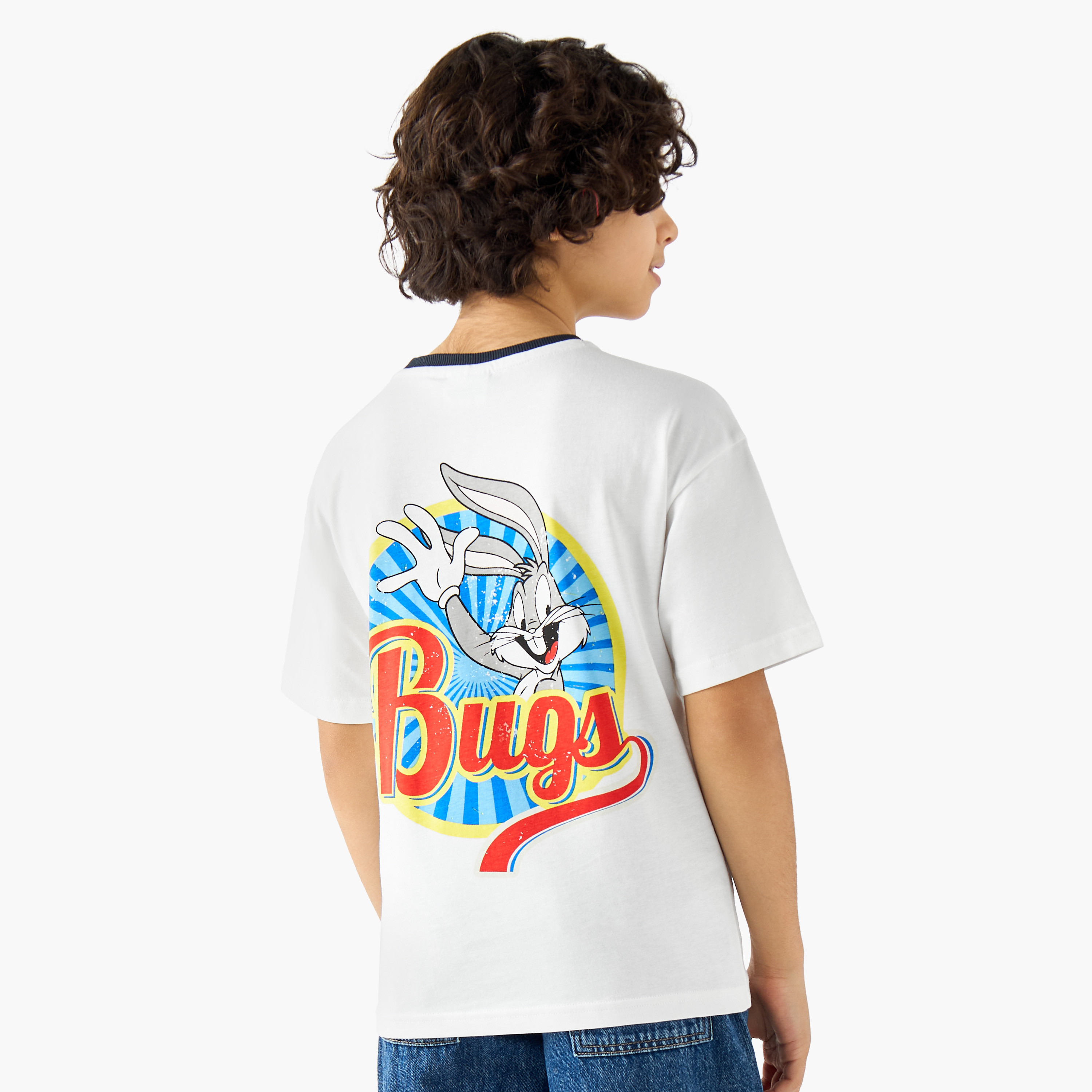 Crew Neck Short Sleeves T-shirt with Bugs Bunny Print-boys-clothing-tshirtsandpolos-image-1