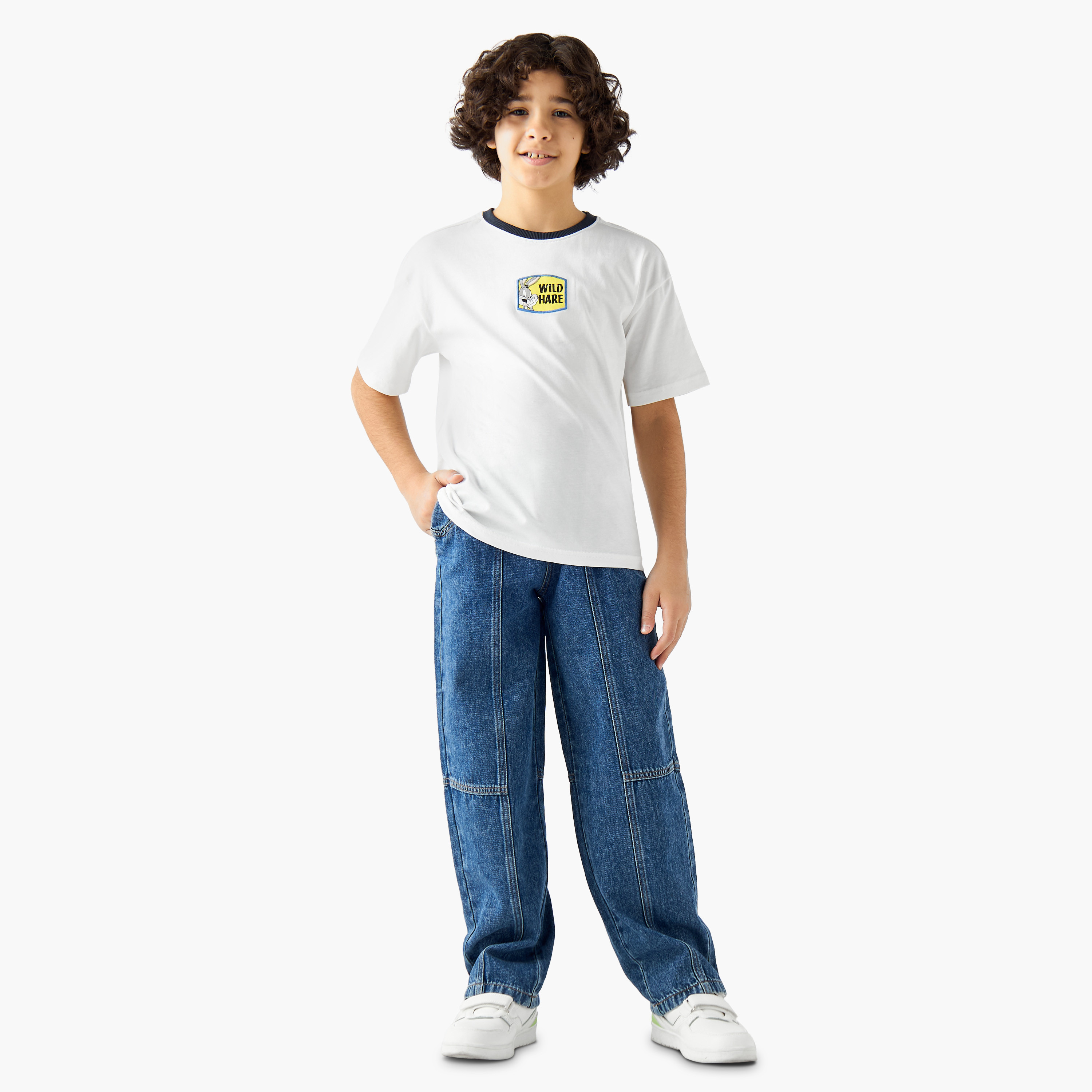 Crew Neck Short Sleeves T-shirt with Bugs Bunny Print-boys-clothing-tshirtsandpolos-image-2
