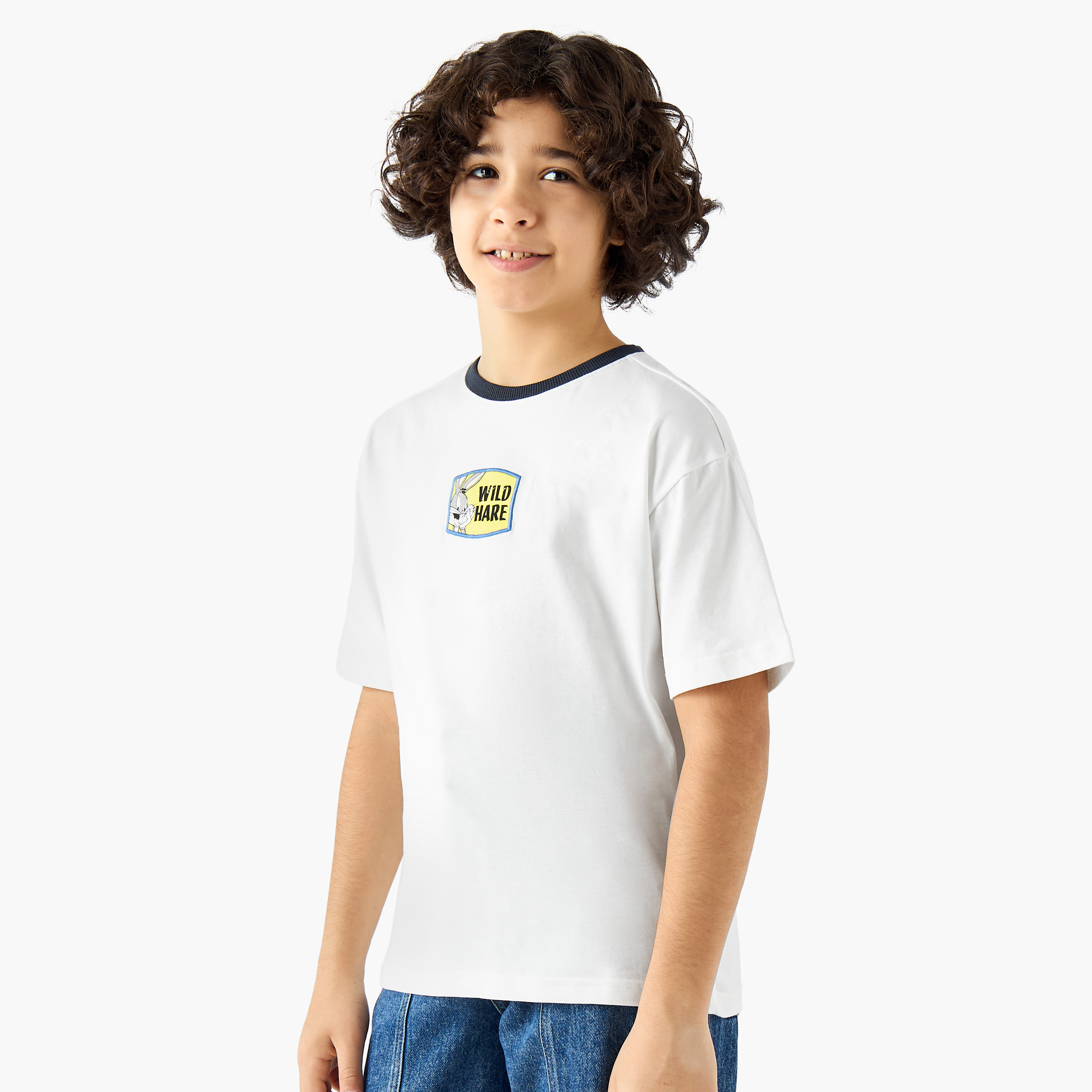 Crew Neck Short Sleeves T-shirt with Bugs Bunny Print-boys-clothing-tshirtsandpolos-image-3