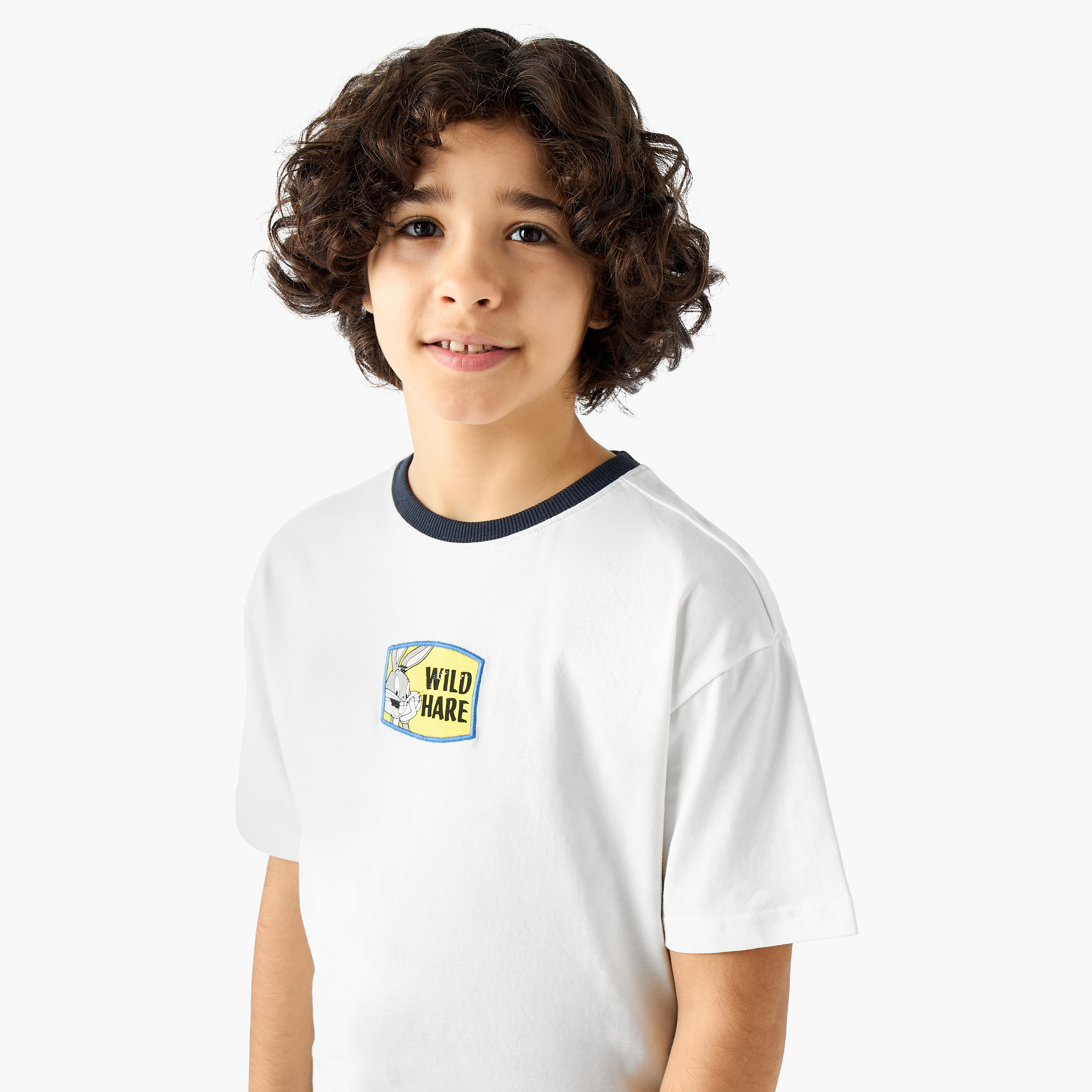 Crew Neck Short Sleeves T-shirt with Bugs Bunny Print-boys-clothing-tshirtsandpolos-image-4