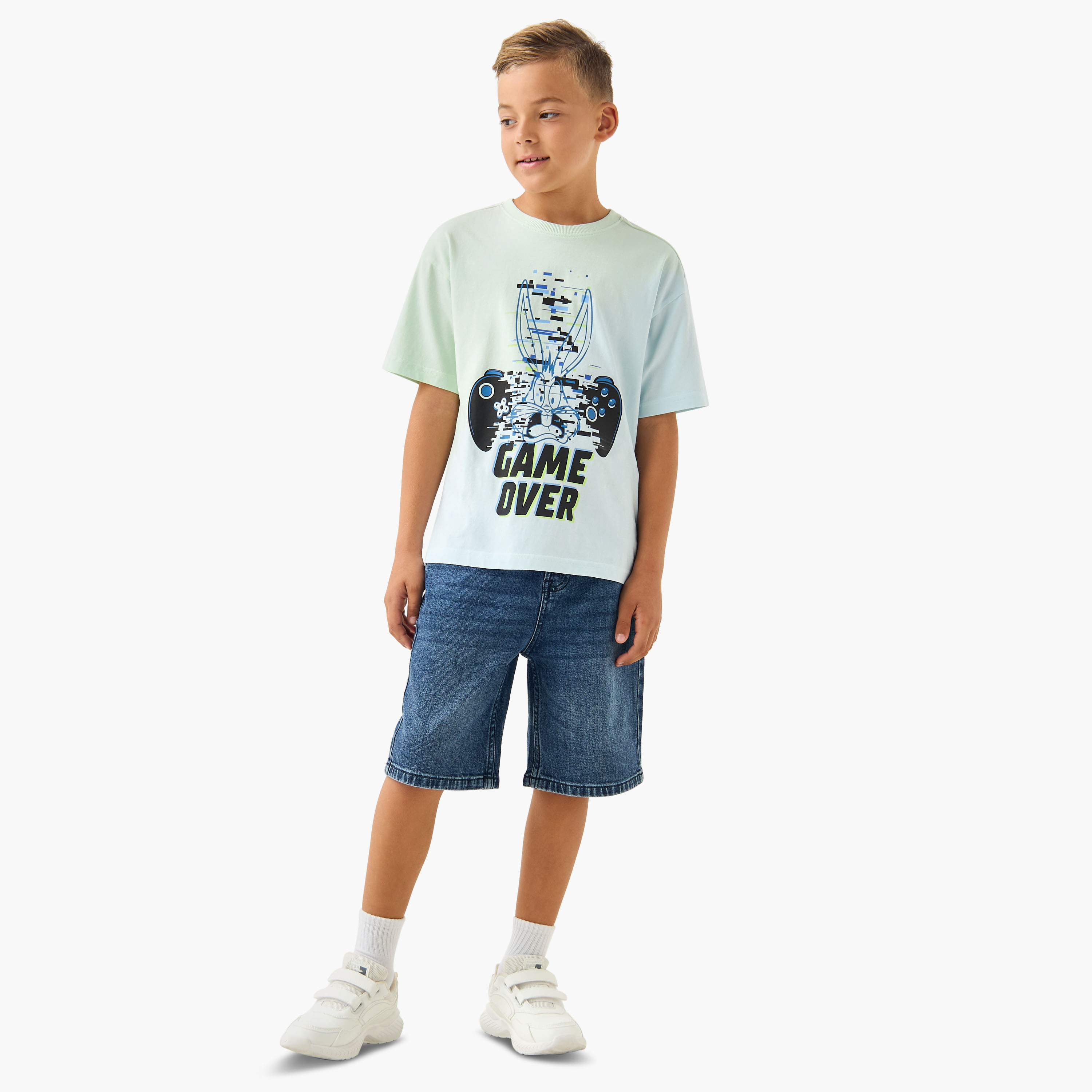 Crew Neck Short Sleeve T-shirt with Bugs Bunny Print-boys-clothing-tshirtsandpolos-image-2