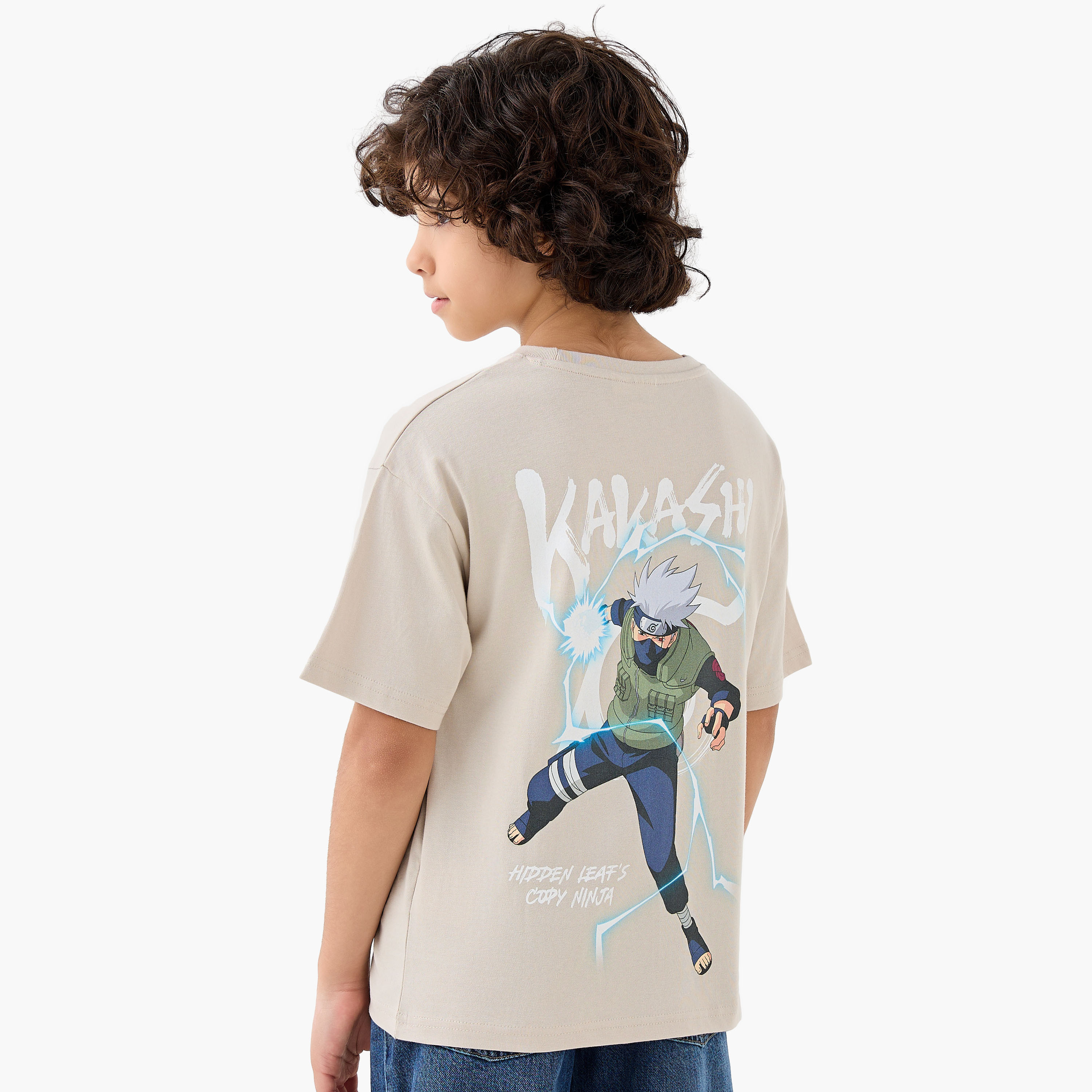TV Tokyo Crew Neck Short Sleeves T-shirt with Kakashi Print-boys-clothing-tshirtsandpolos-image-1
