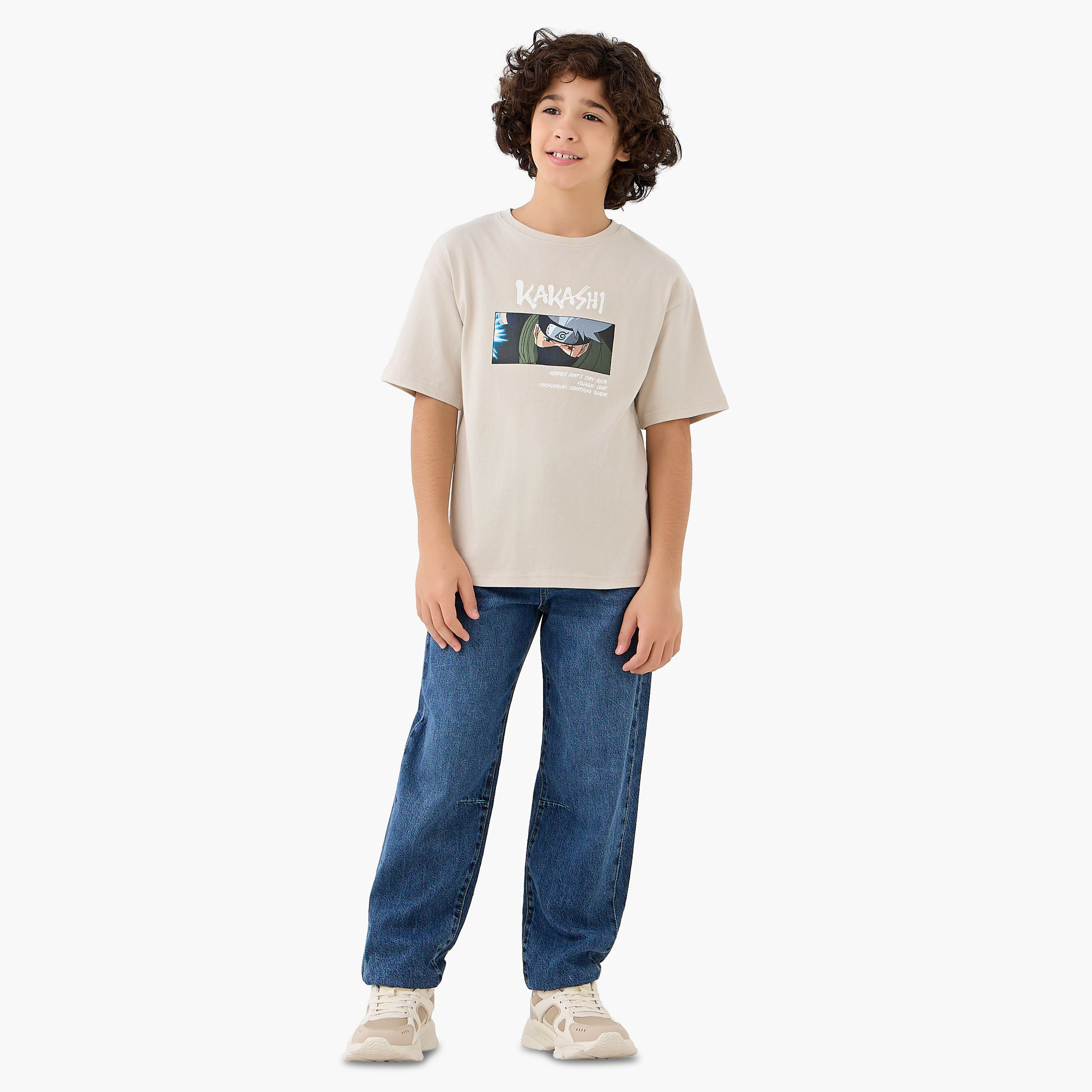 TV Tokyo Crew Neck Short Sleeves T-shirt with Kakashi Print-boys-clothing-tshirtsandpolos-image-2