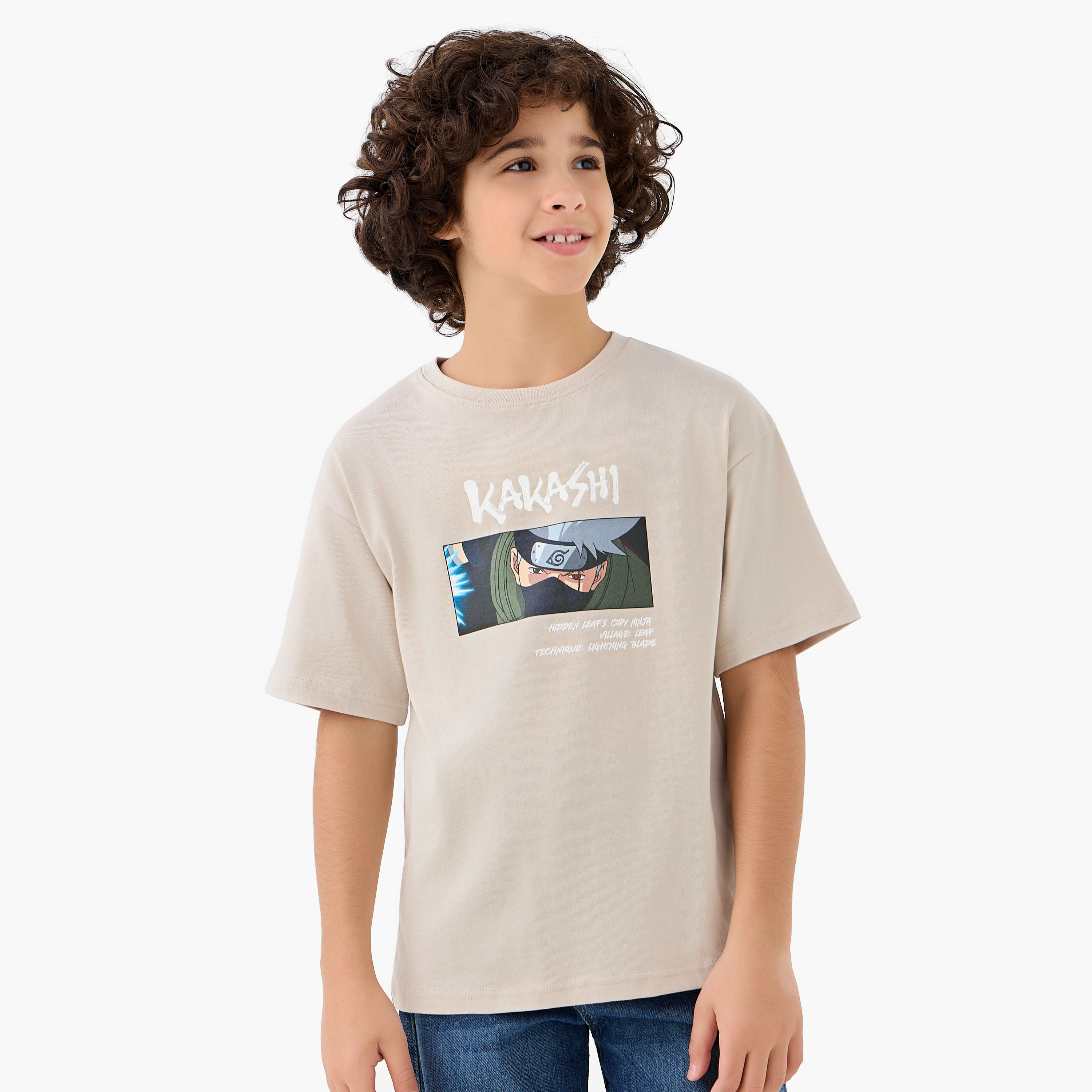 TV Tokyo Crew Neck Short Sleeves T-shirt with Kakashi Print-boys-clothing-tshirtsandpolos-image-3