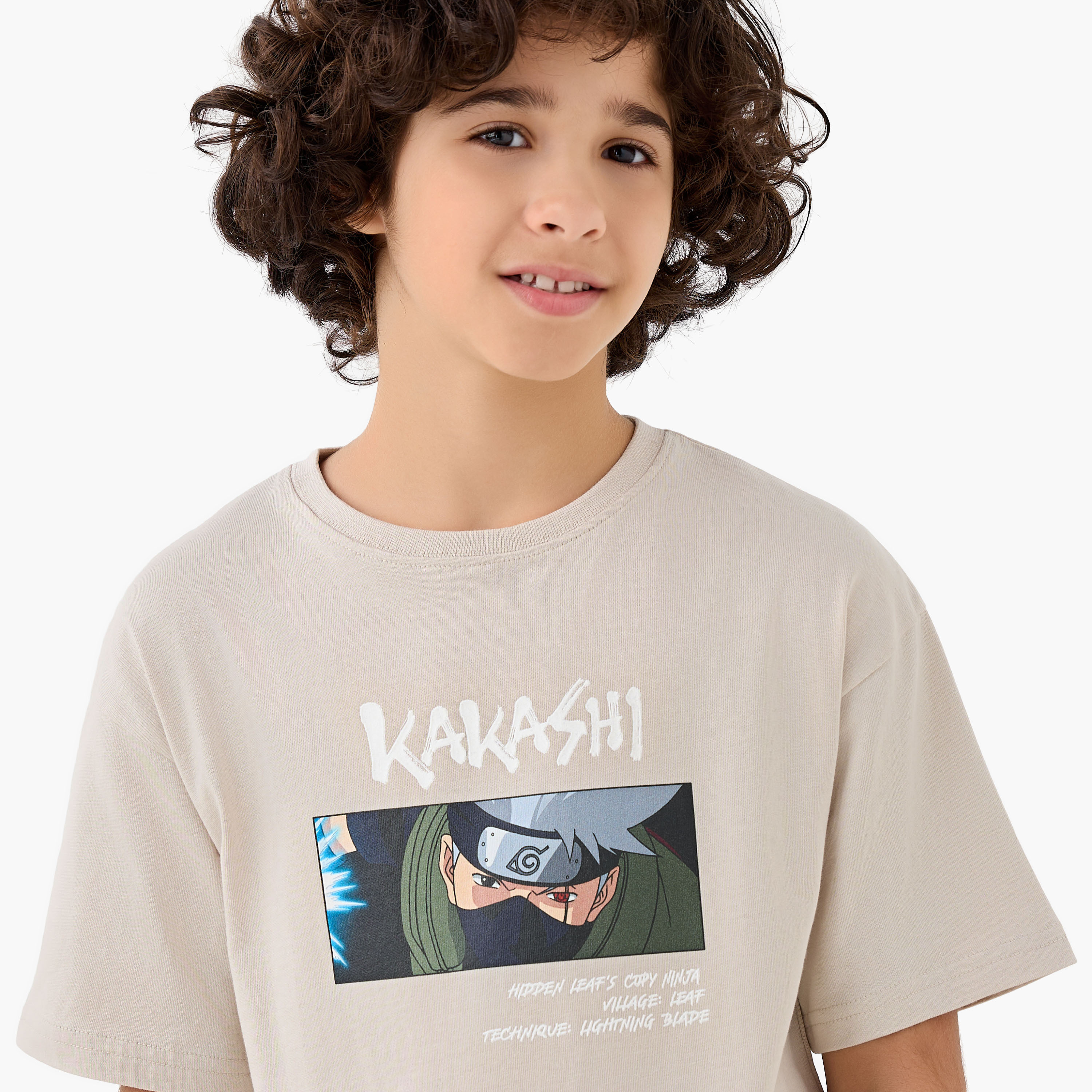 TV Tokyo Crew Neck Short Sleeves T-shirt with Kakashi Print-boys-clothing-tshirtsandpolos-image-4