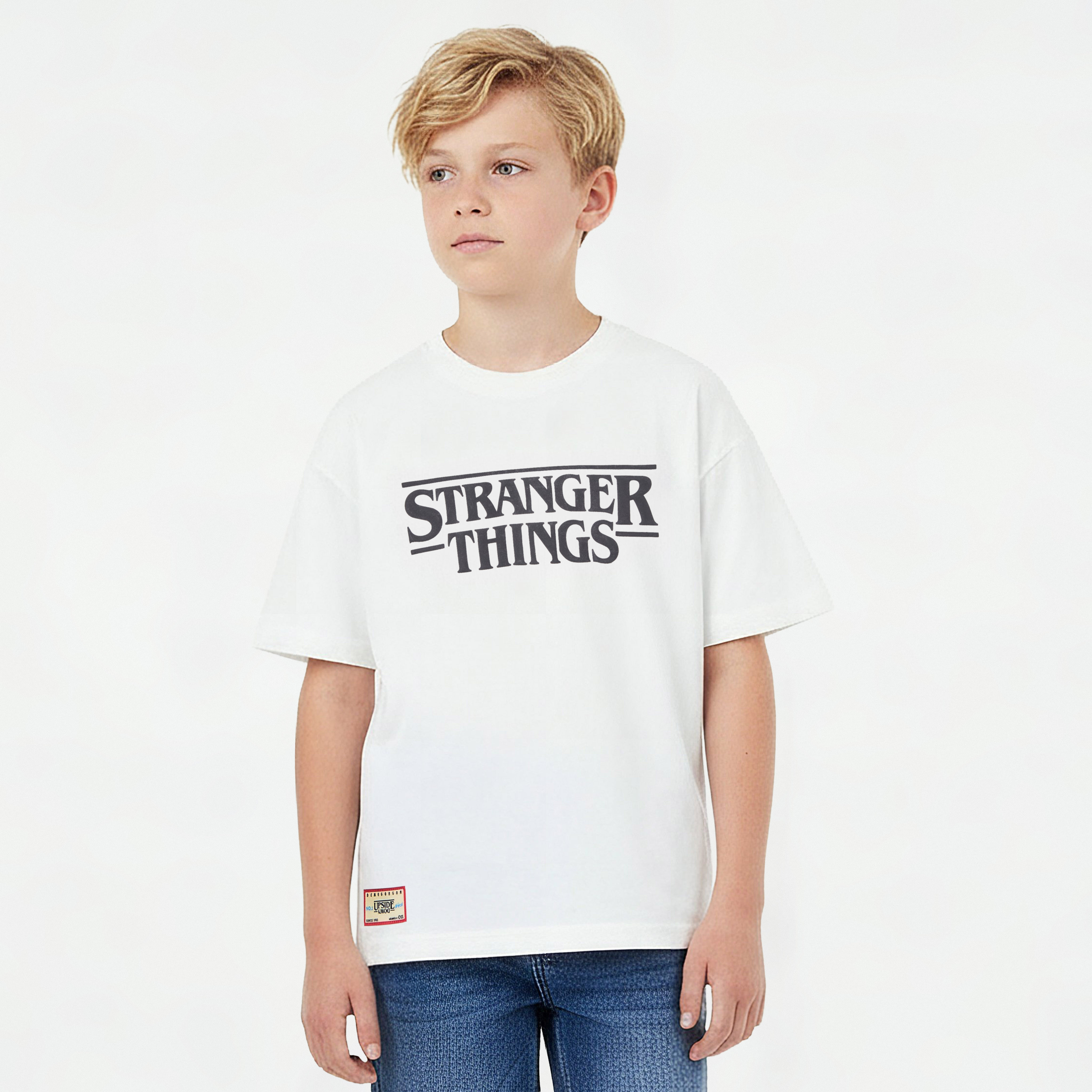 Netflix Crew Neck Short Sleeve T-shirt with Stranger Things Print-boys-clothing-tshirtsandpolos-image-1