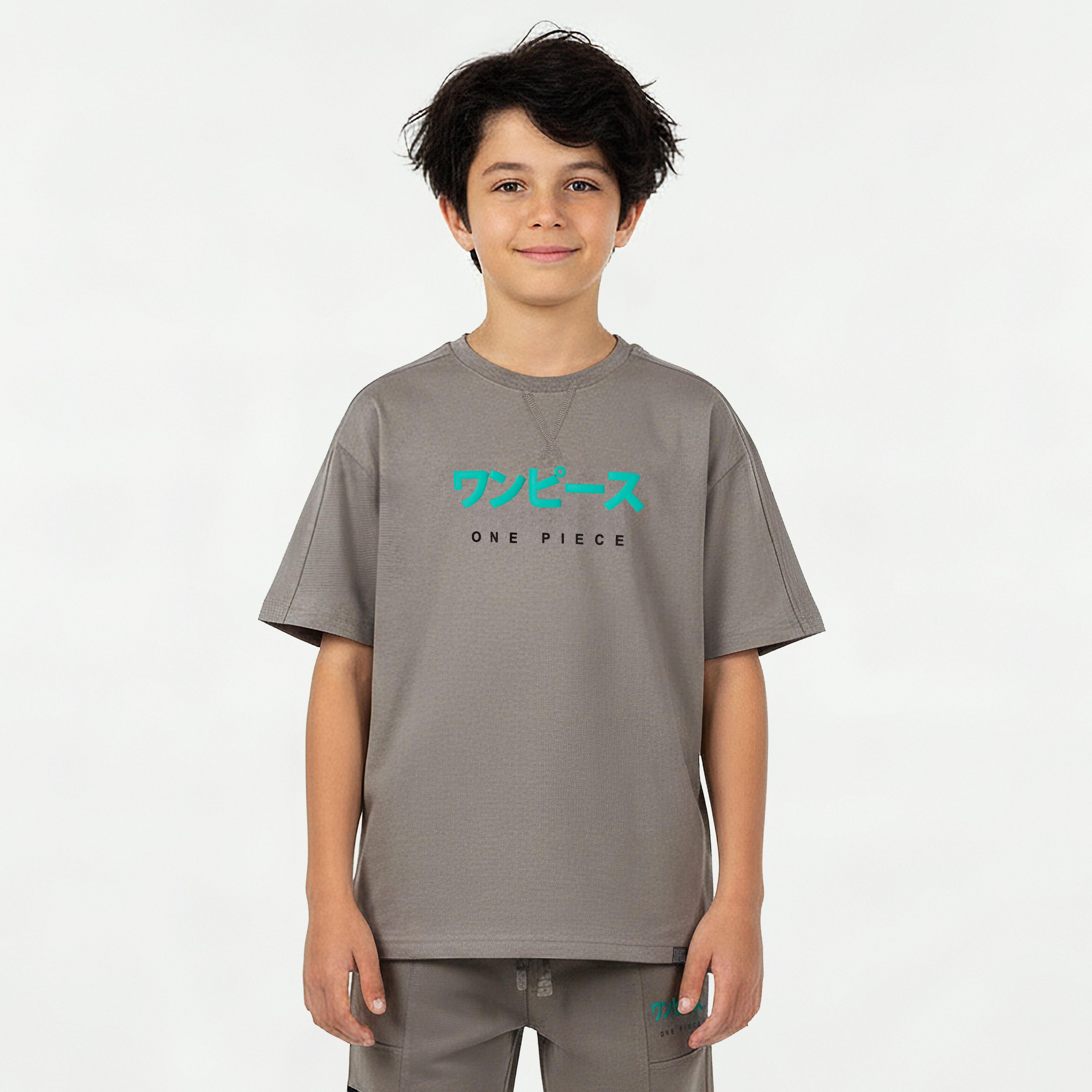 Netflix Crew Neck Short Sleeve T-shirt and Shorts Set with One Piece Print-boys-clothing-setsandcoords-image-2