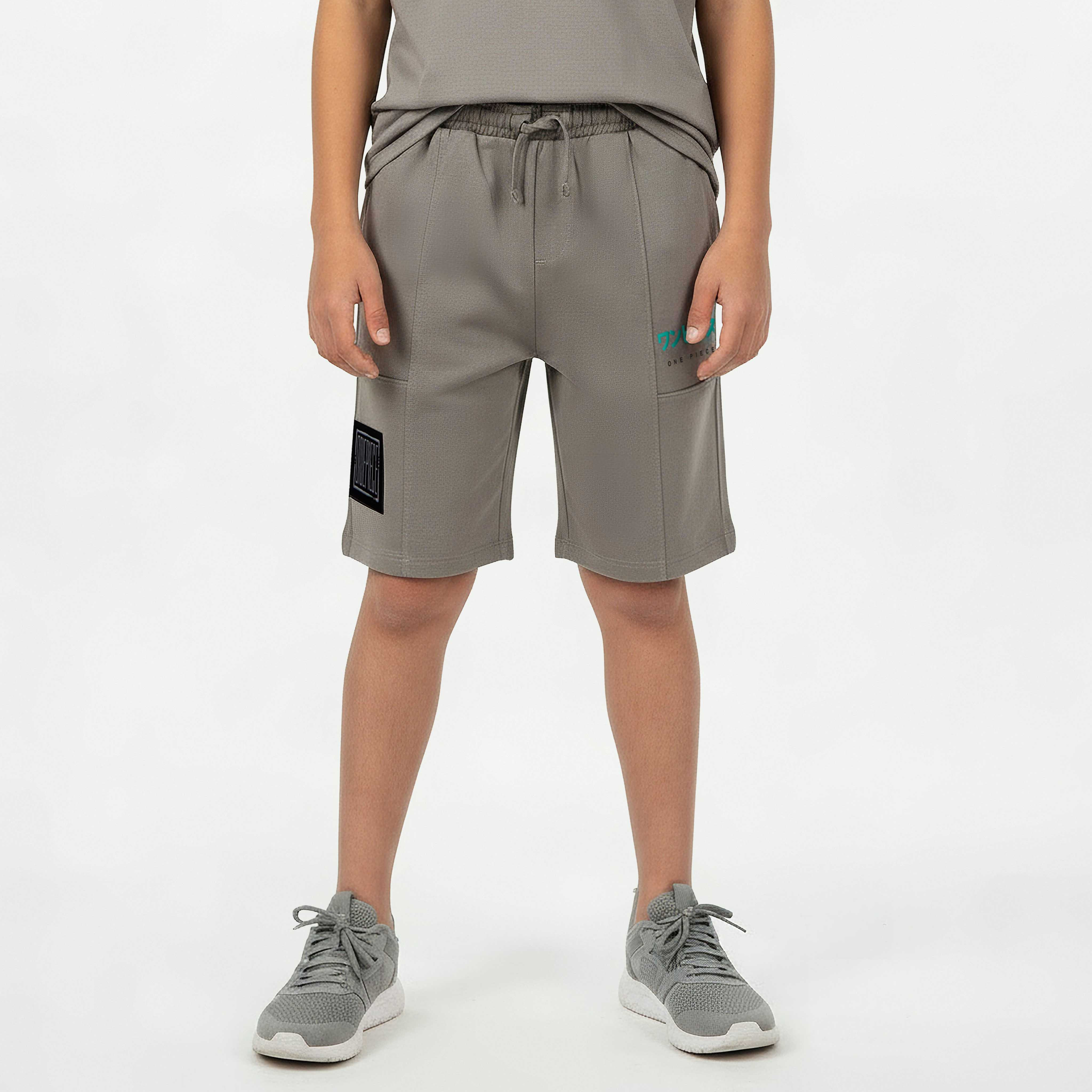 Netflix Crew Neck Short Sleeve T-shirt and Shorts Set with One Piece Print-boys-clothing-setsandcoords-image-4