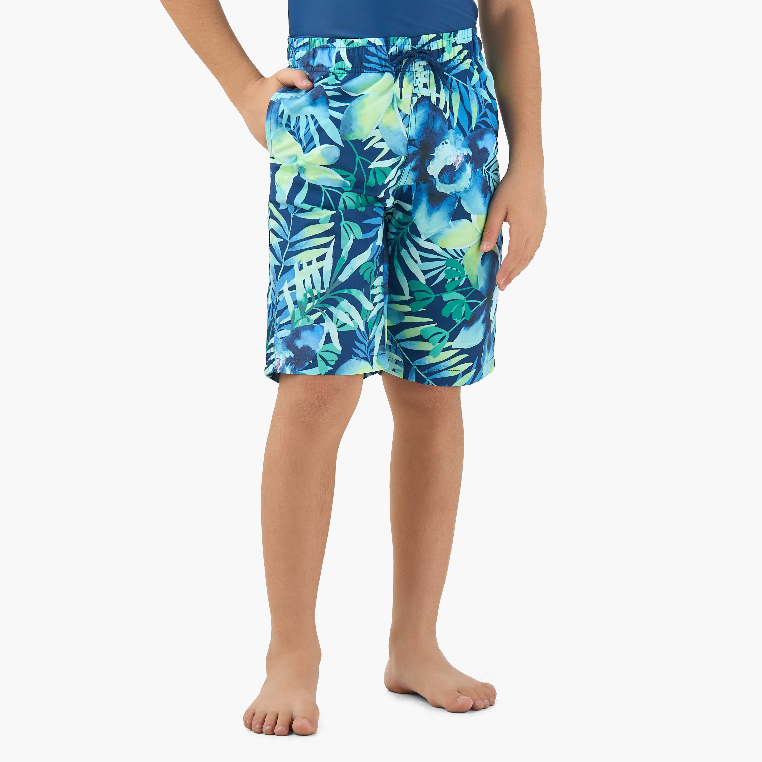 Juniors Boys Tropical Print Rash Guard Set-boys-clothing-swimwear-image-3