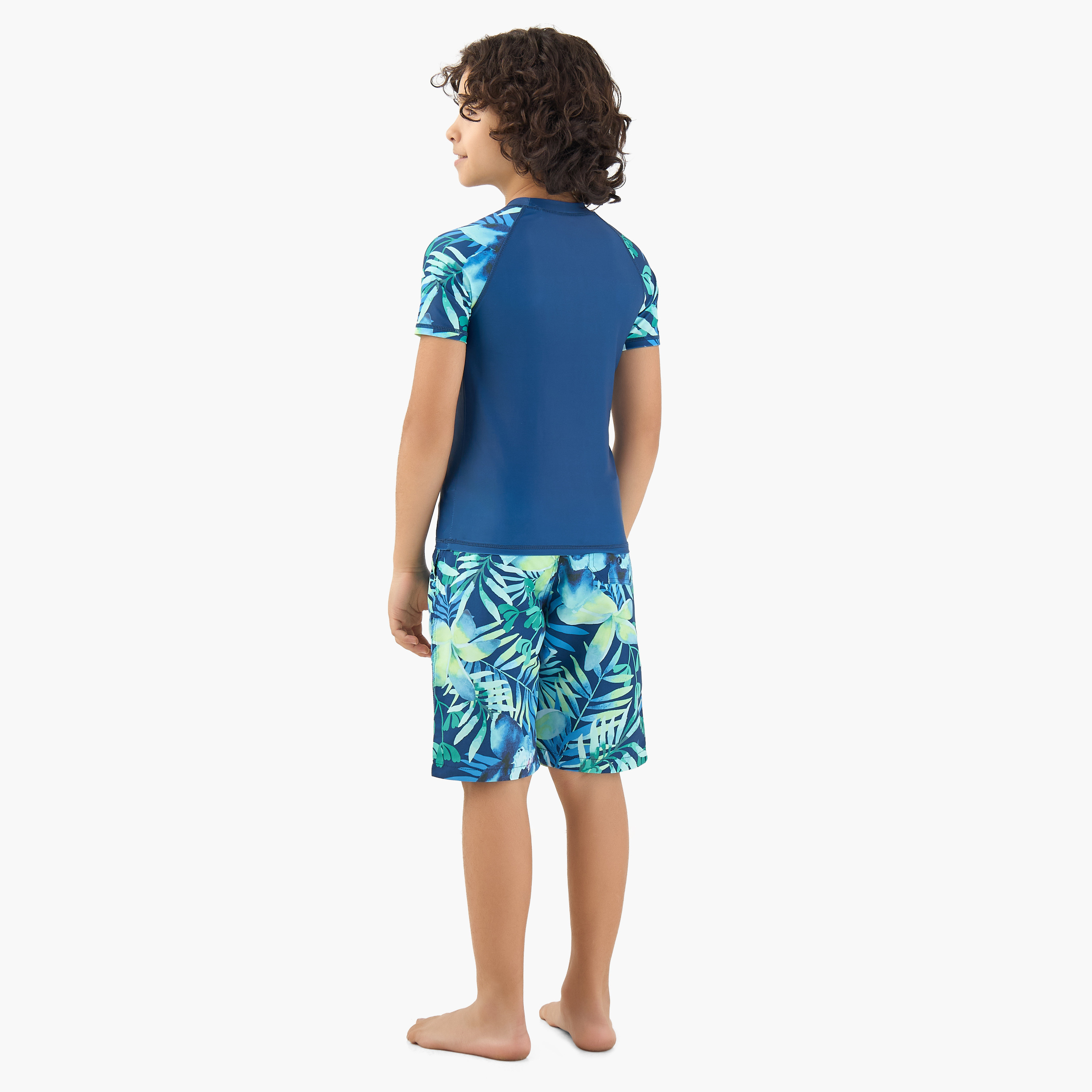 Juniors Boys Tropical Print Rash Guard Set-boys-clothing-swimwear-image-4