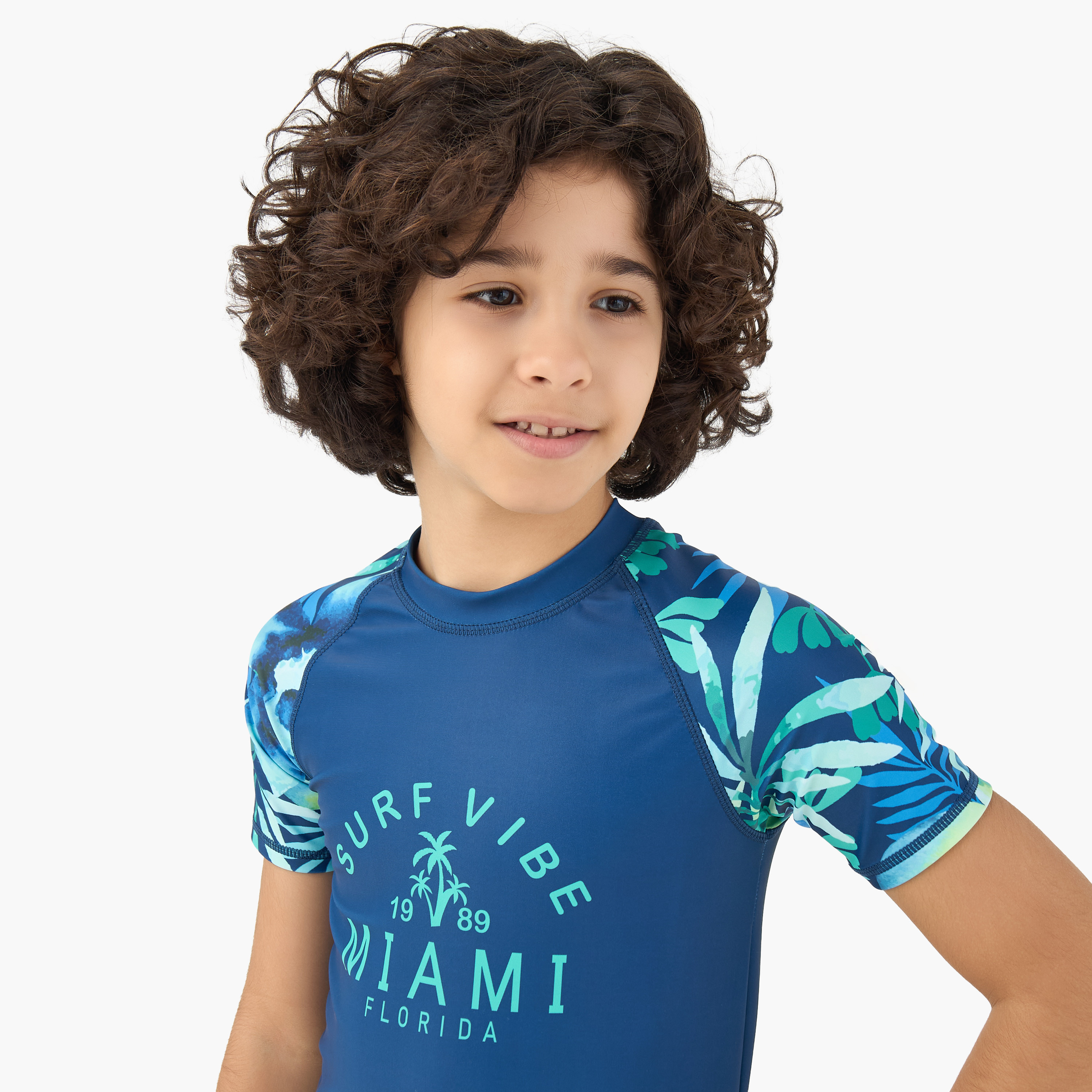 Juniors Boys Tropical Print Rash Guard Set-boys-clothing-swimwear-image-5