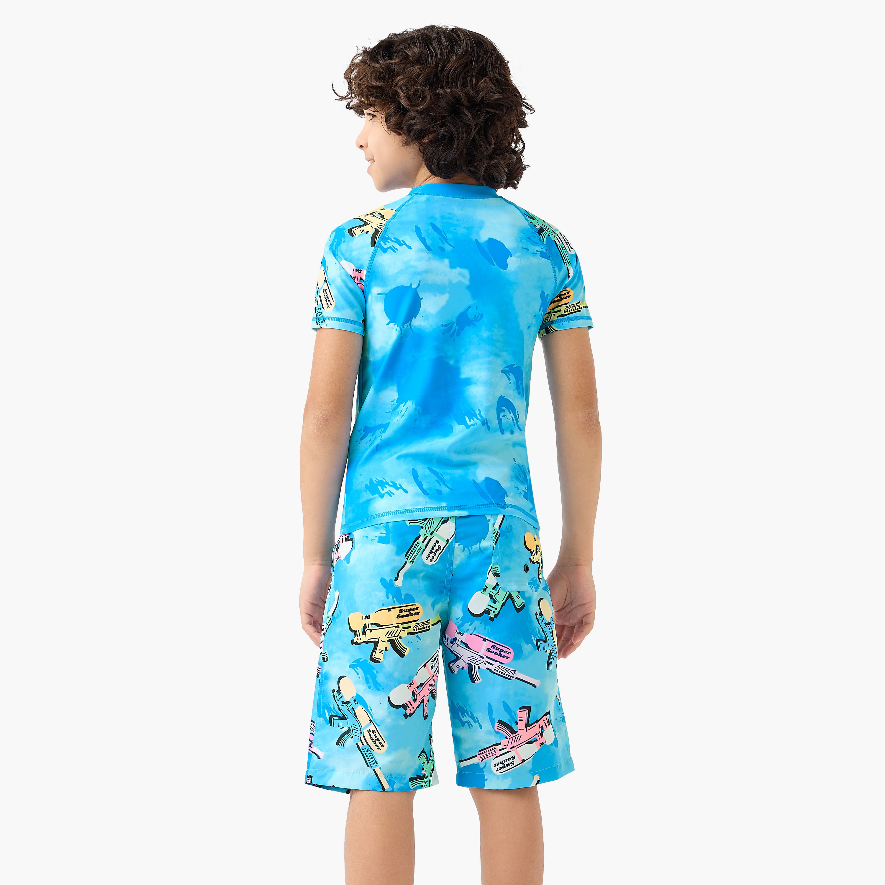 Juniors Boys Palm Print Rash Guard Set-boys-clothing-swimwear-image-4