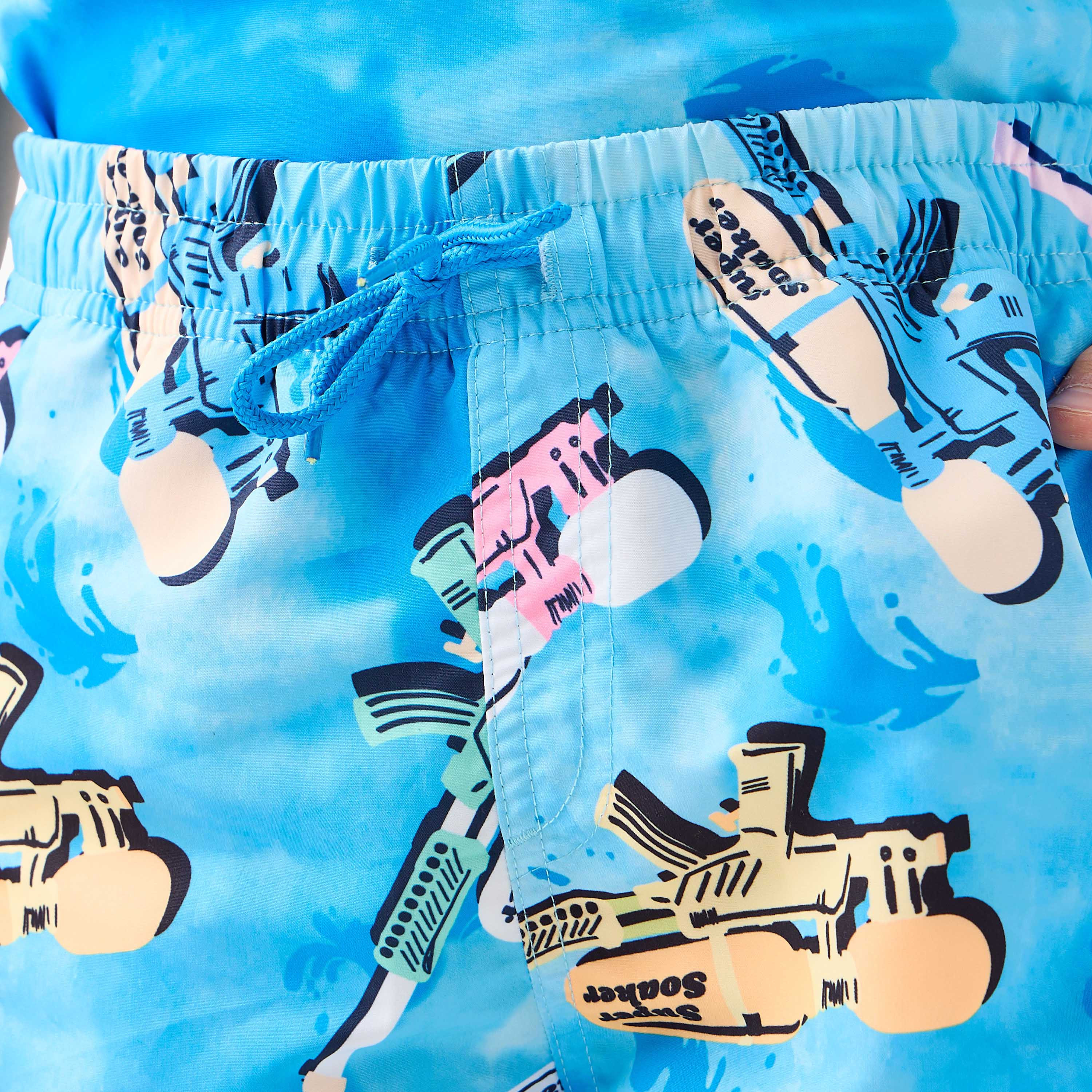 Juniors Boys Palm Print Rash Guard Set-boys-clothing-swimwear-image-6