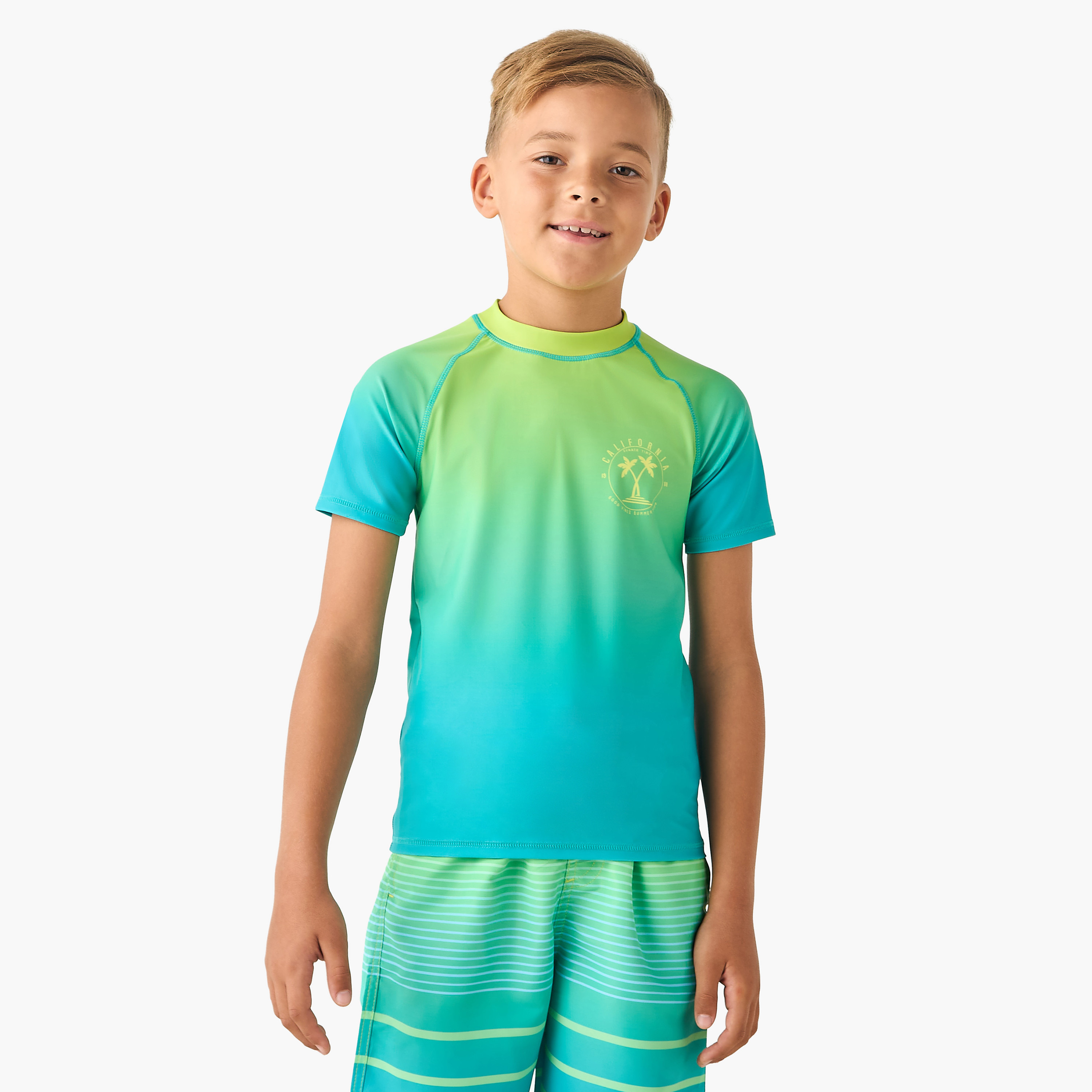 Juniors Boys California Print Rash Guard Set-boys-clothing-swimwear-image-2