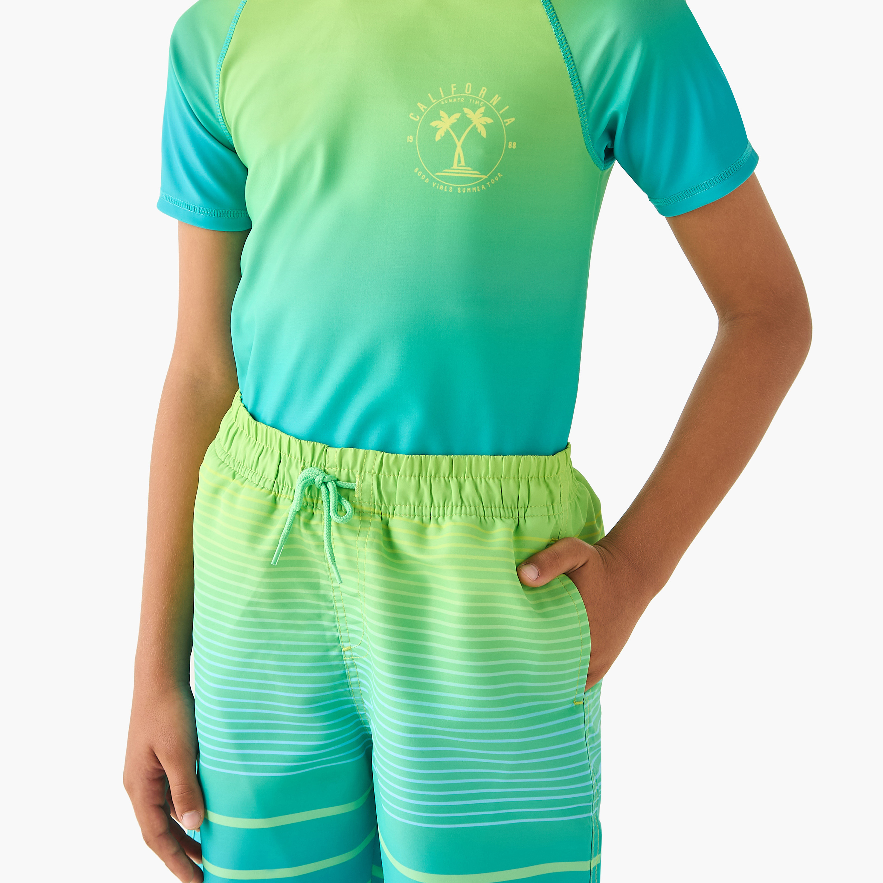 Juniors Boys California Print Rash Guard Set-boys-clothing-swimwear-image-5