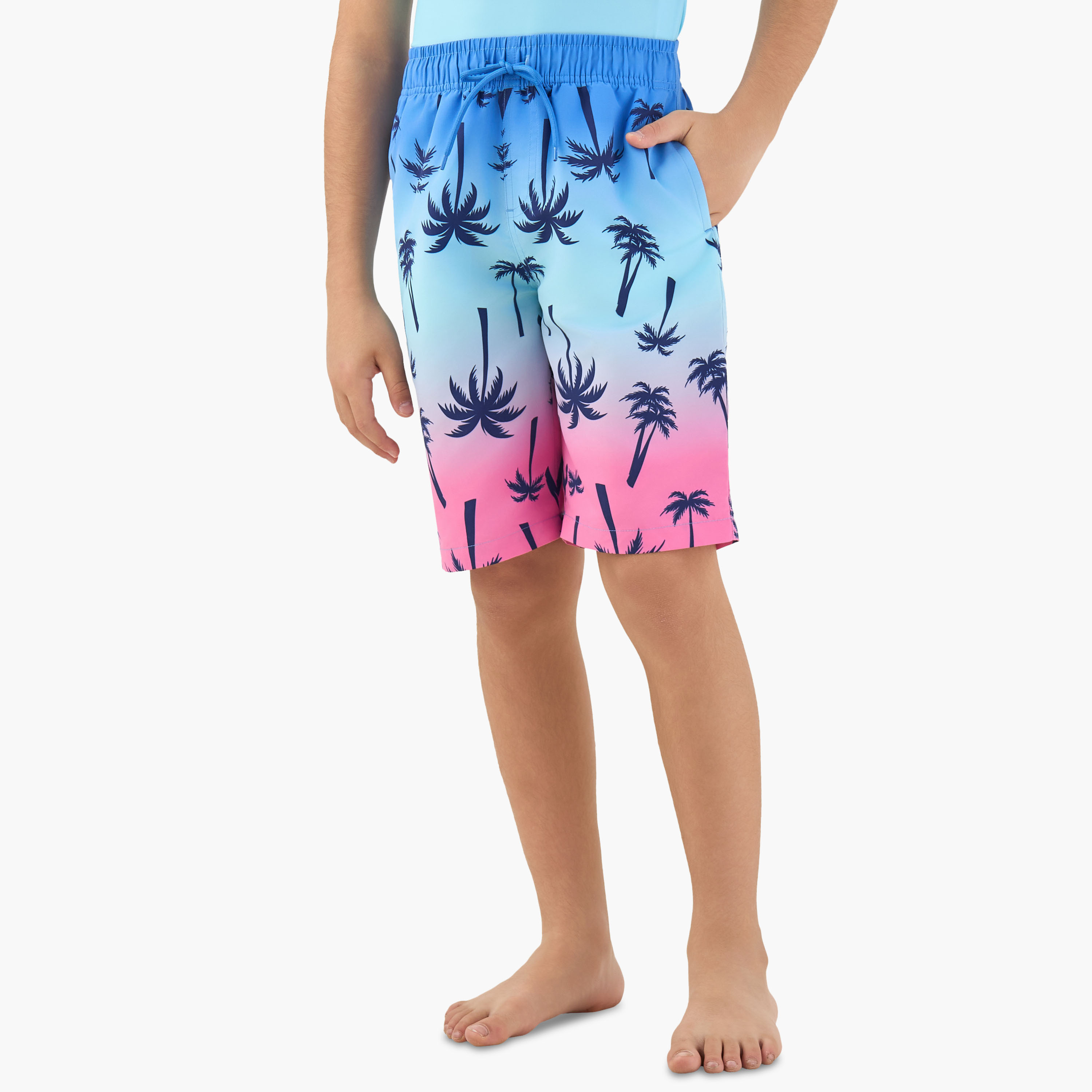 Juniors Boys Palm Print Rash Guard Set-boys-clothing-swimwear-image-3