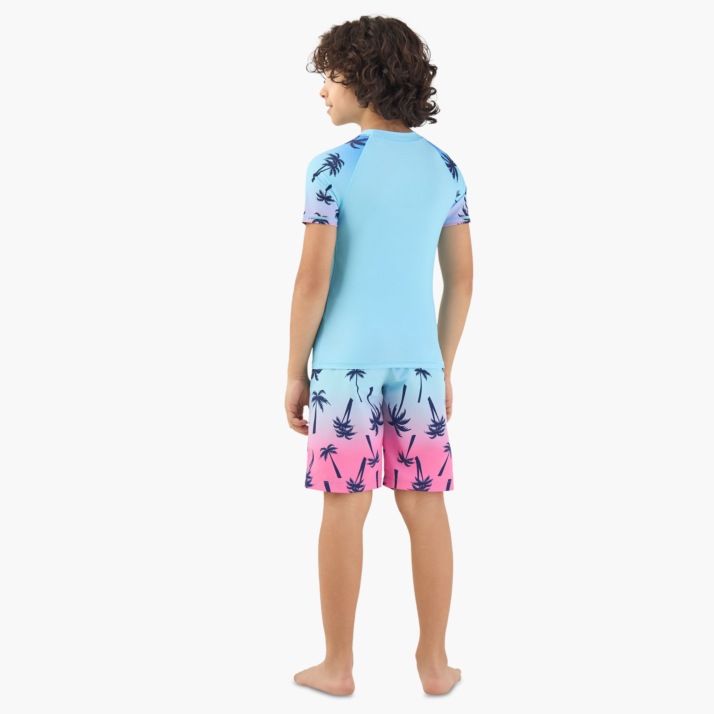 Juniors Boys Palm Print Rash Guard Set-boys-clothing-swimwear-image-4