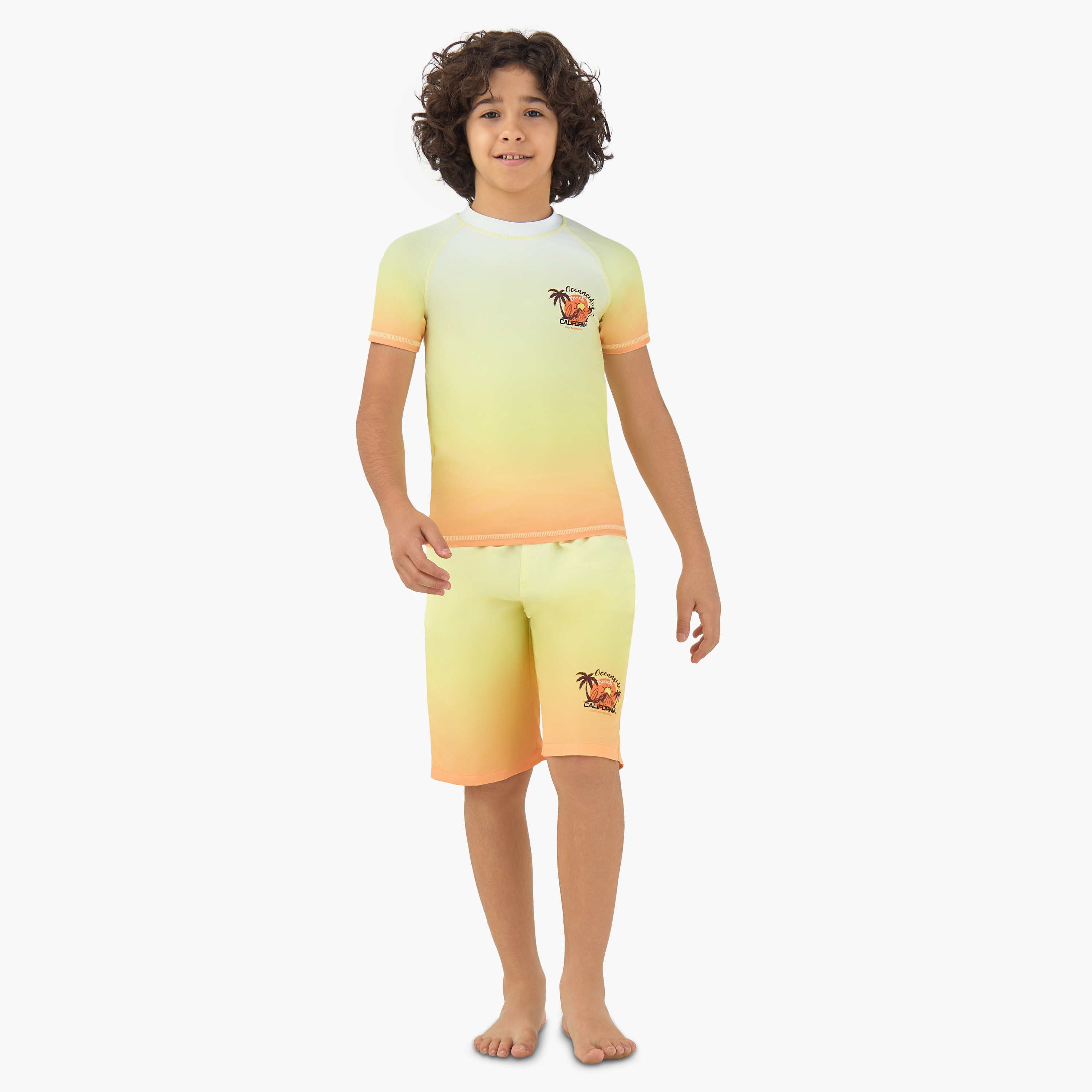 Juniors Boys Tropical Print Rash Guard Set-boys-clothing-swimwear-image-1