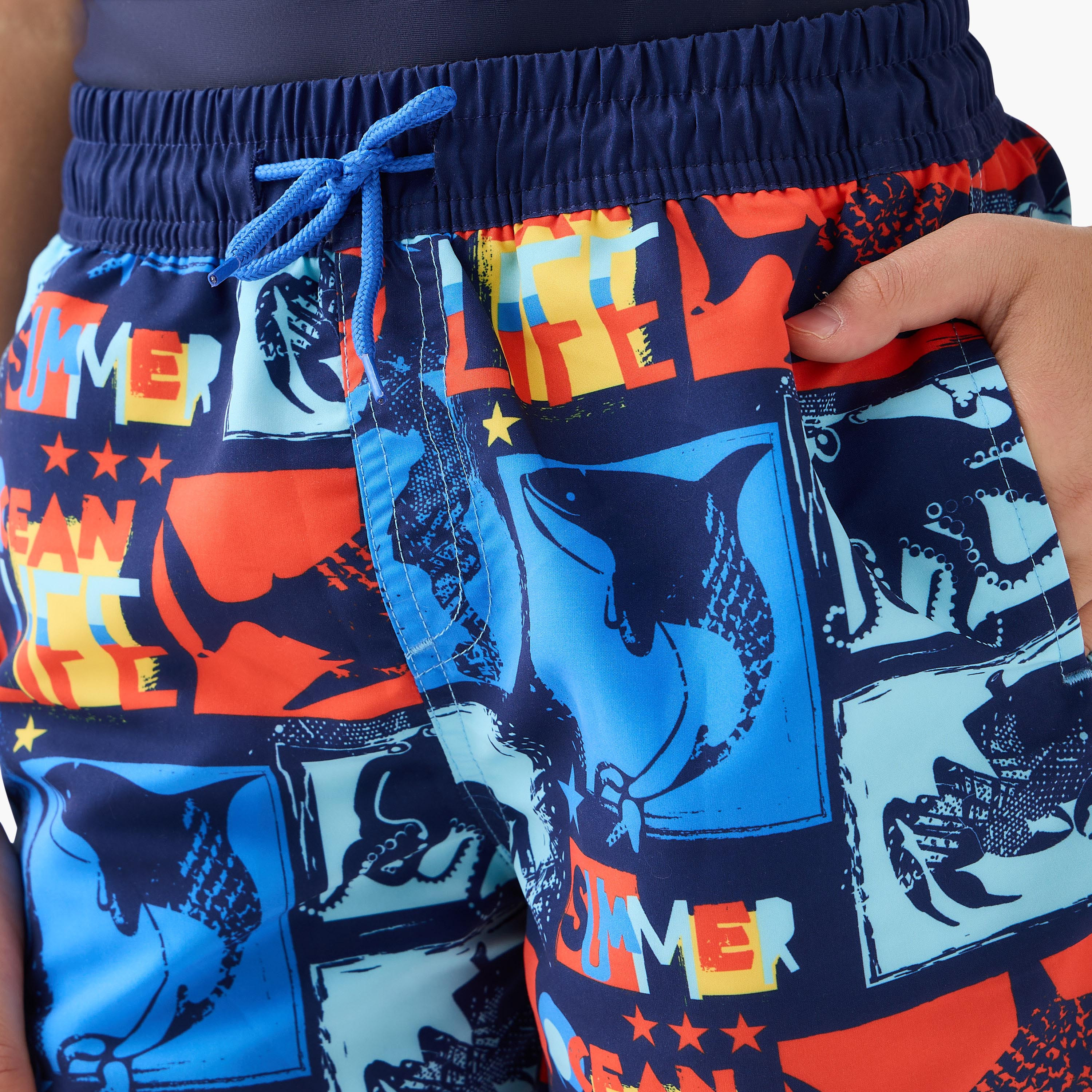 Juniors Boys Graphic Print Rash Guard Set-boys-clothing-swimwear-image-6