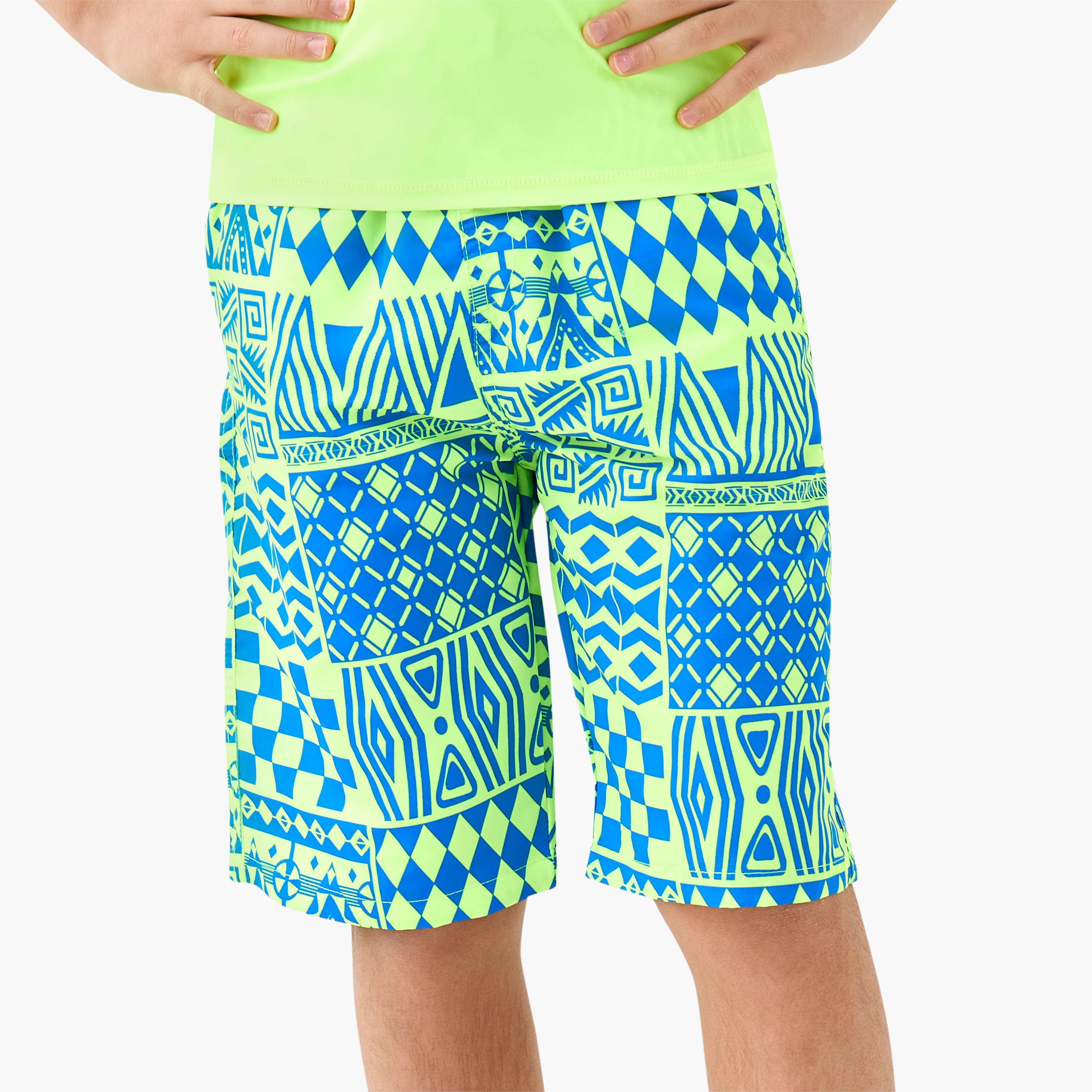 Juniors Boys Abstract Print Rash Guard Set-boys-clothing-swimwear-image-4